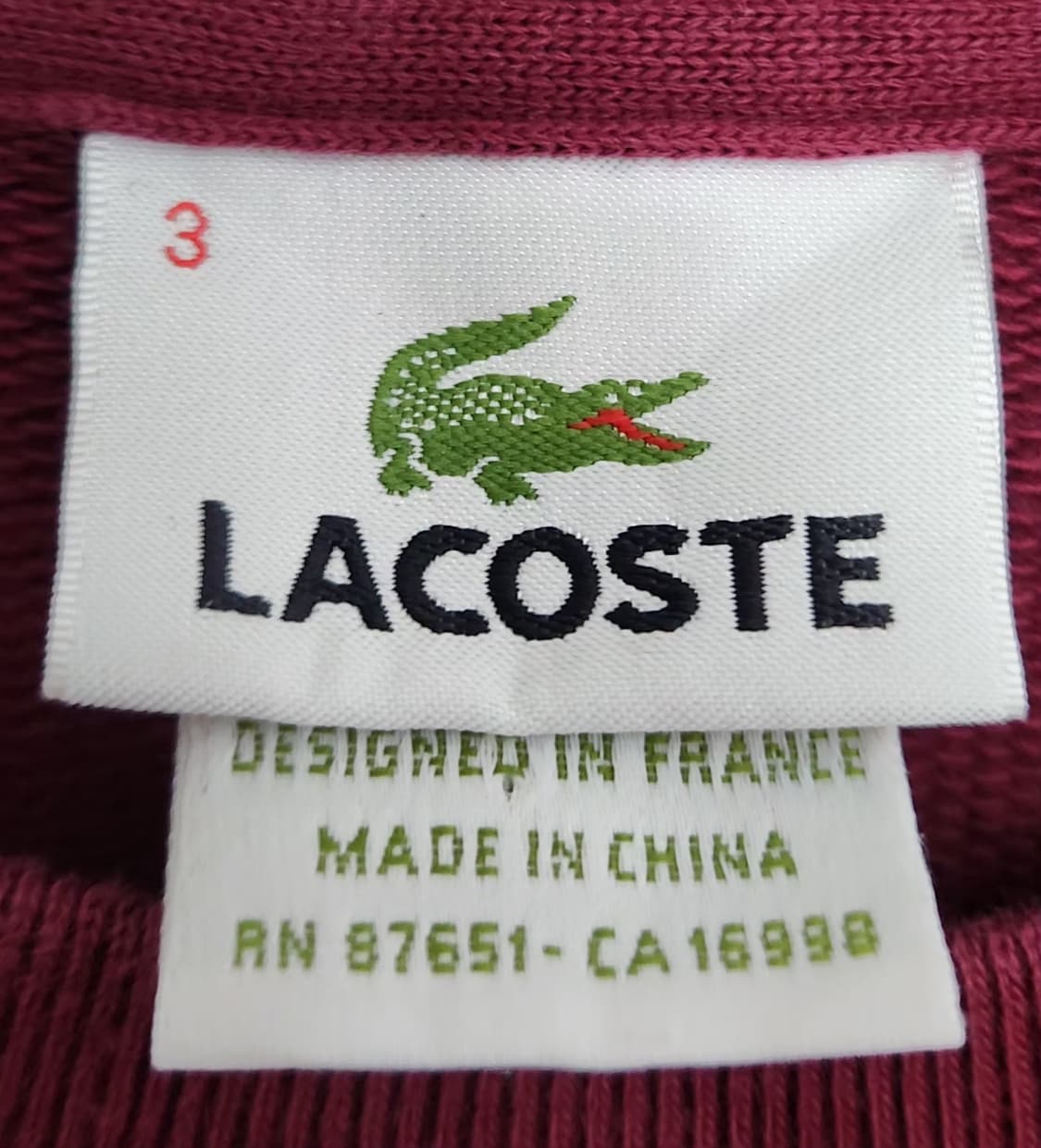 라코스테 맨투맨 100 L 상품이미지3