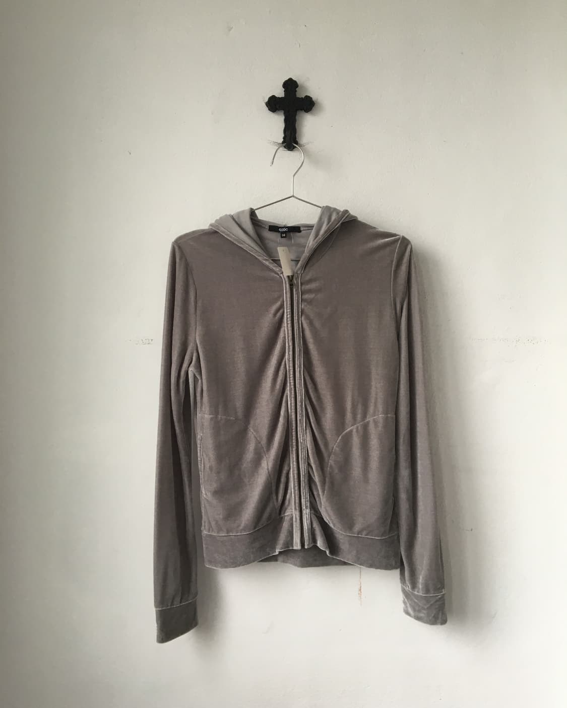 Velvet hood zip up 상품이미지2