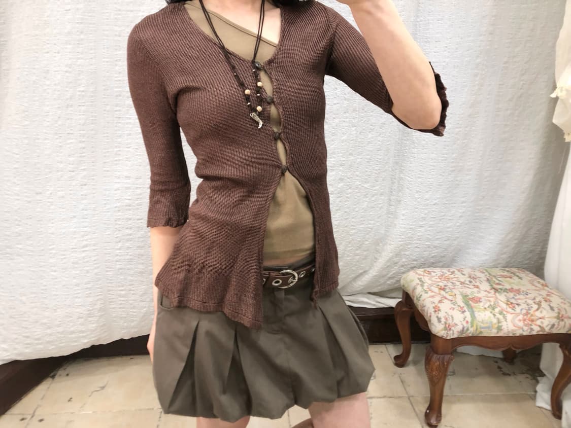 Cocoa brown knit cardigan  상품이미지3