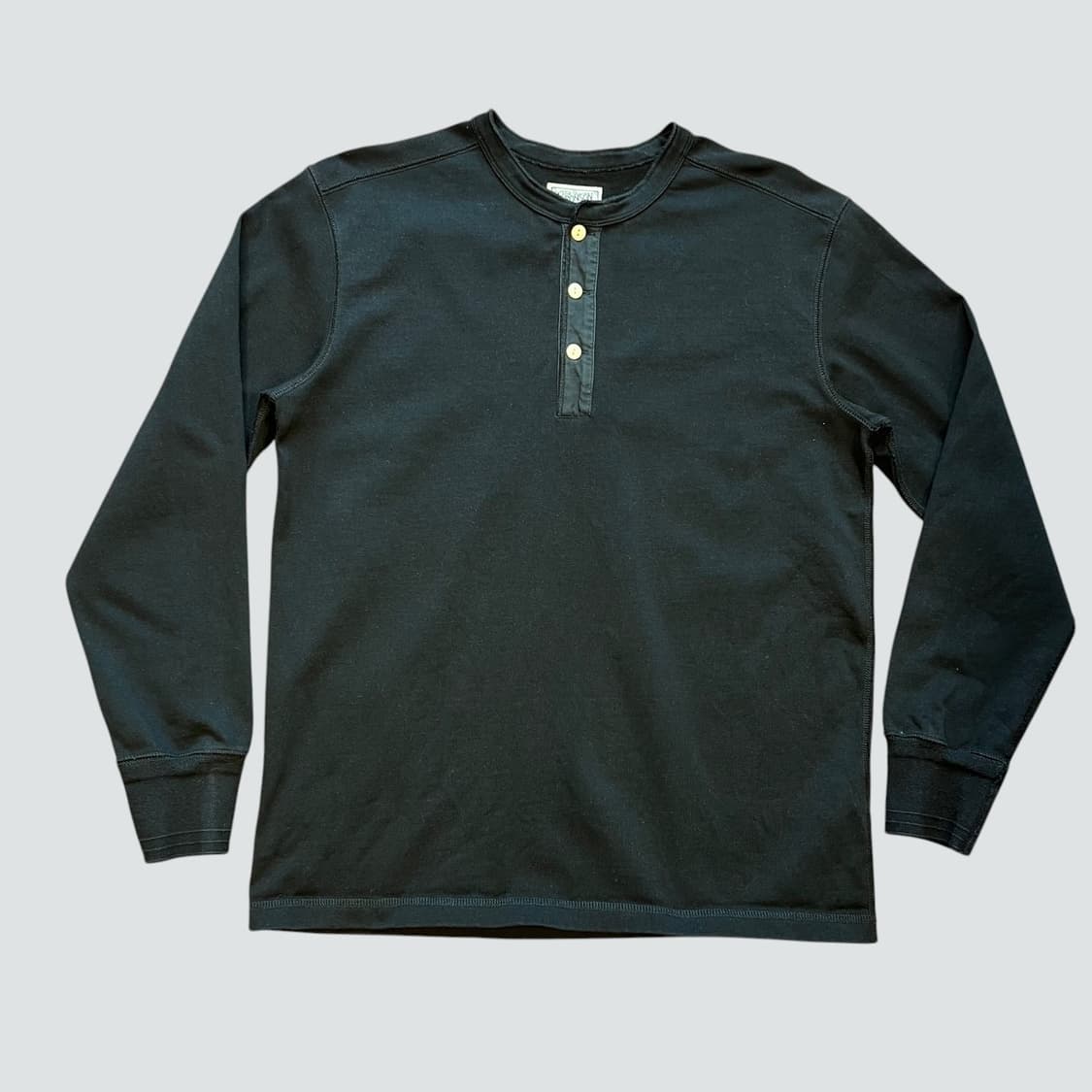 [2XL]브론슨 롱슬리브 헨리넥 블랙  상품이미지1