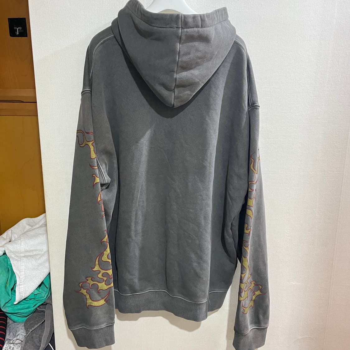 (2사이즈 105~110) 인세인개러지 플레임 피그먼트 후드티셔츠 상품이미지2