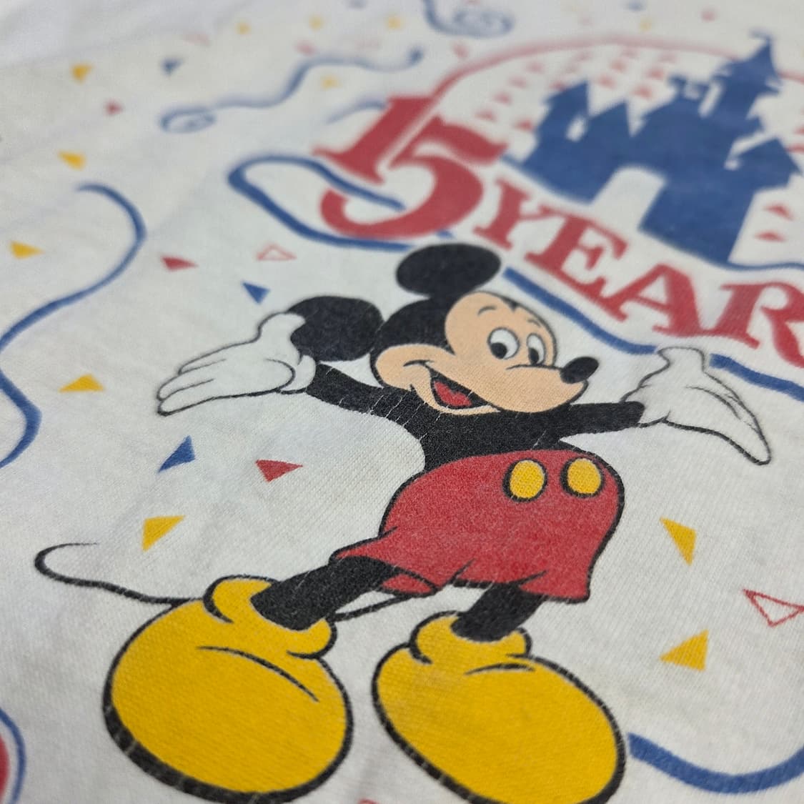 Disney 80s 디즈니월드 15주년 링거 티셔츠 상품이미지4
