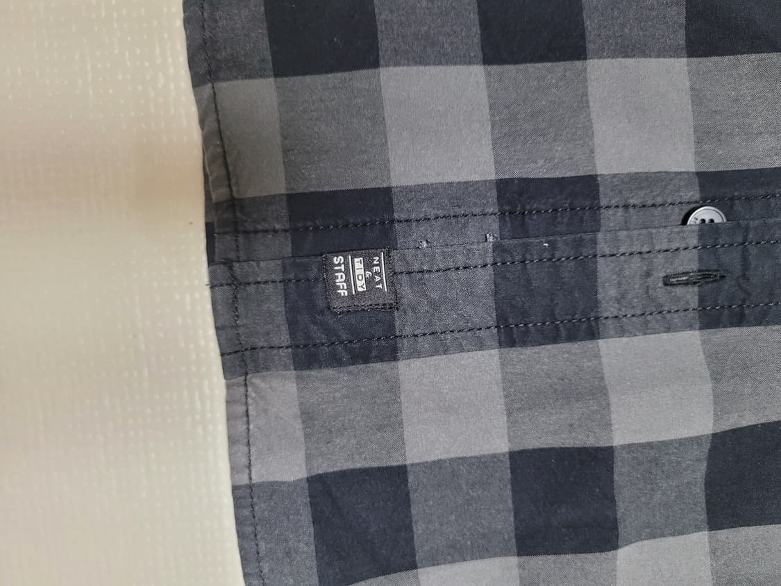 스텝 STAFF 남자 체크셔츠 100 다크그레이 상품이미지10