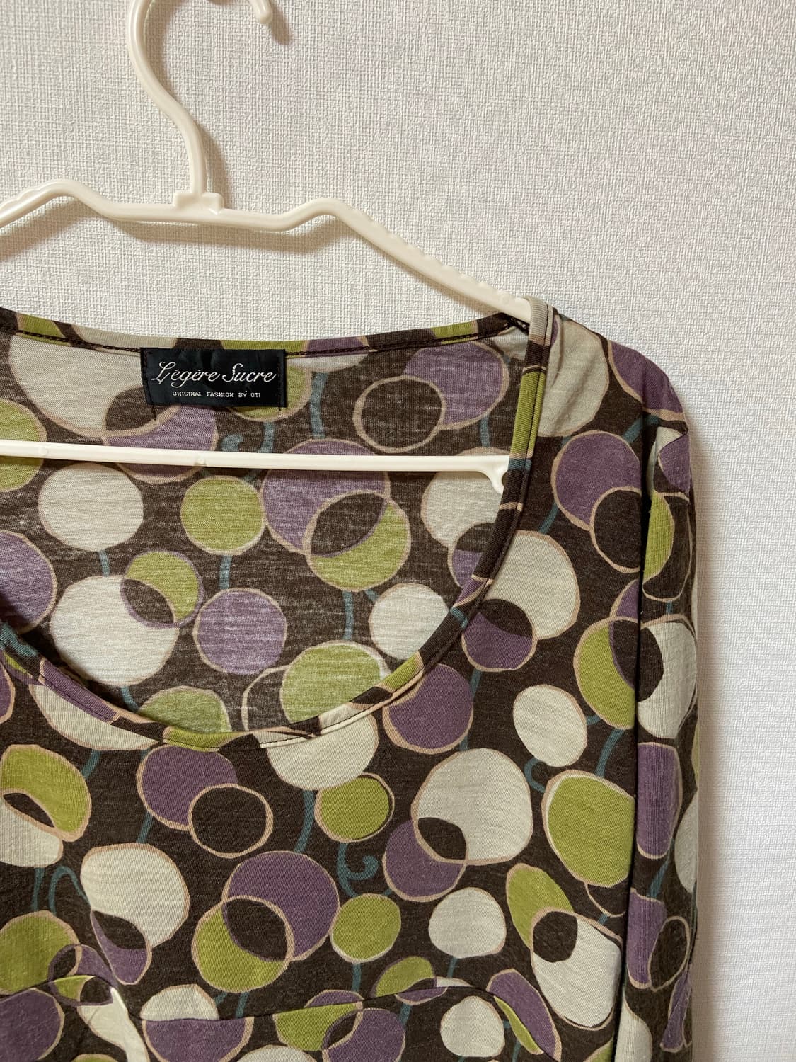 일본 빈티지 하구미 도트무늬 유넥  블라우스 상품이미지5