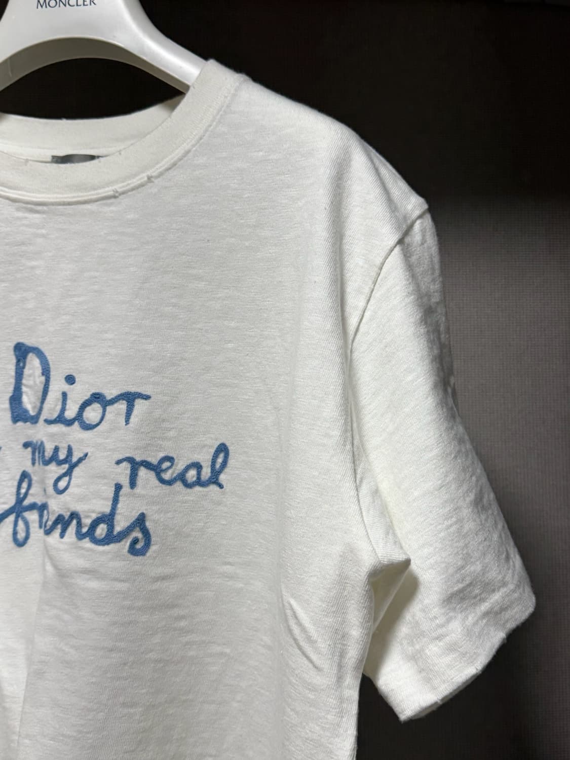 디올 하이톤 넬 로고 반팔 티셔츠 화이트 L 상품이미지5