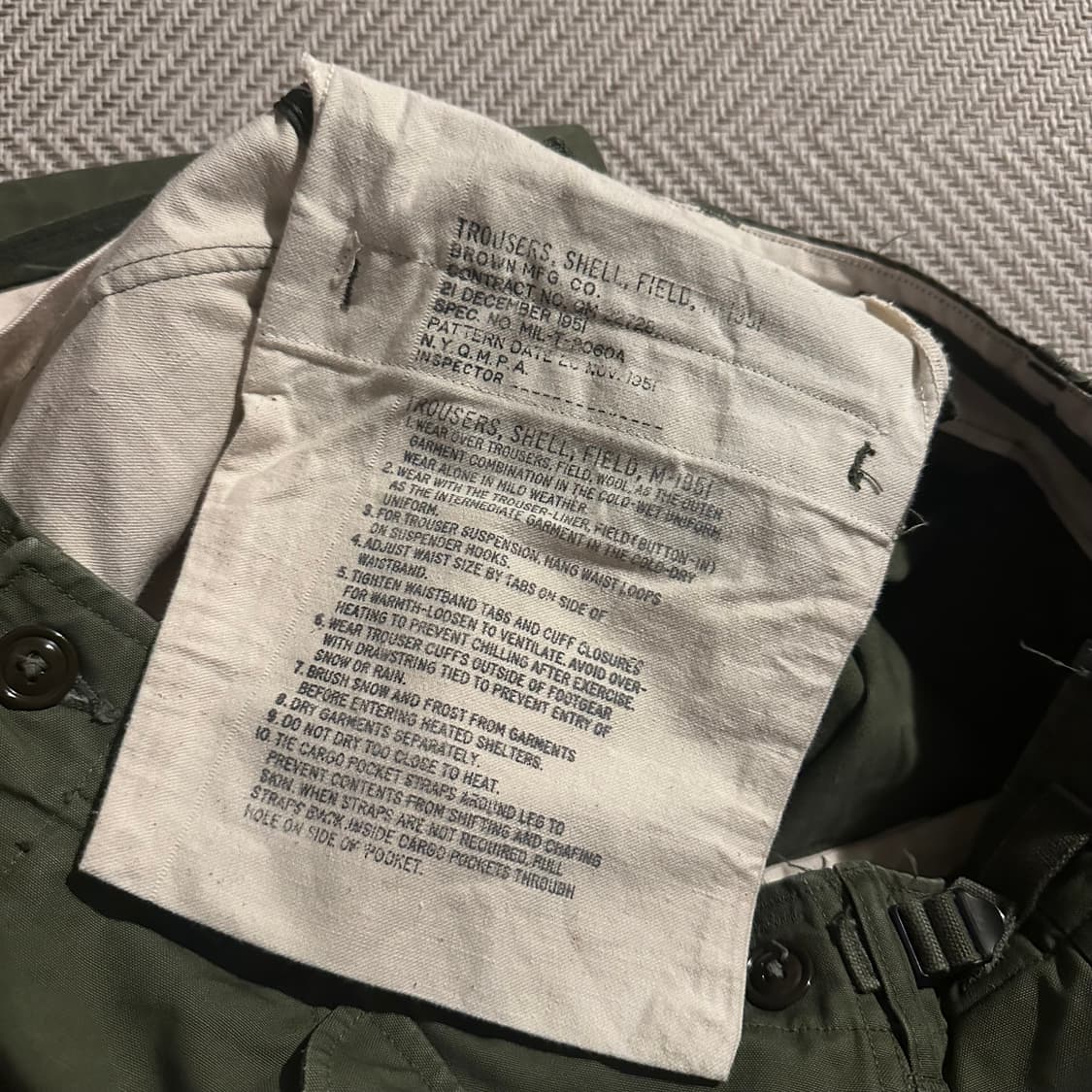 오리지널 M-51 필드팬츠 상품이미지5
