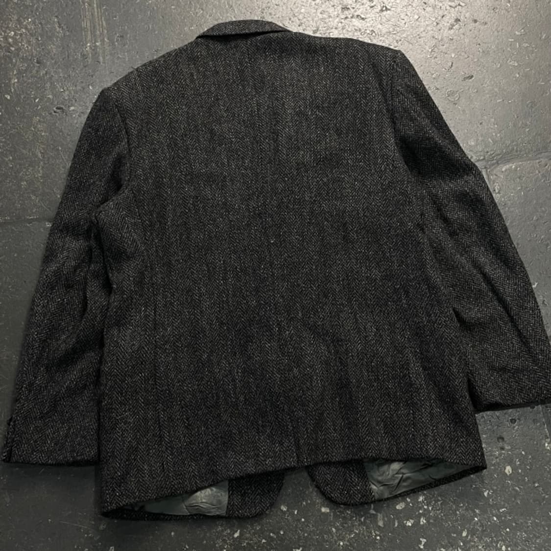 100 캐나다 해리스 트위드 해링본 패턴 울 블레이저 자켓 상품이미지7