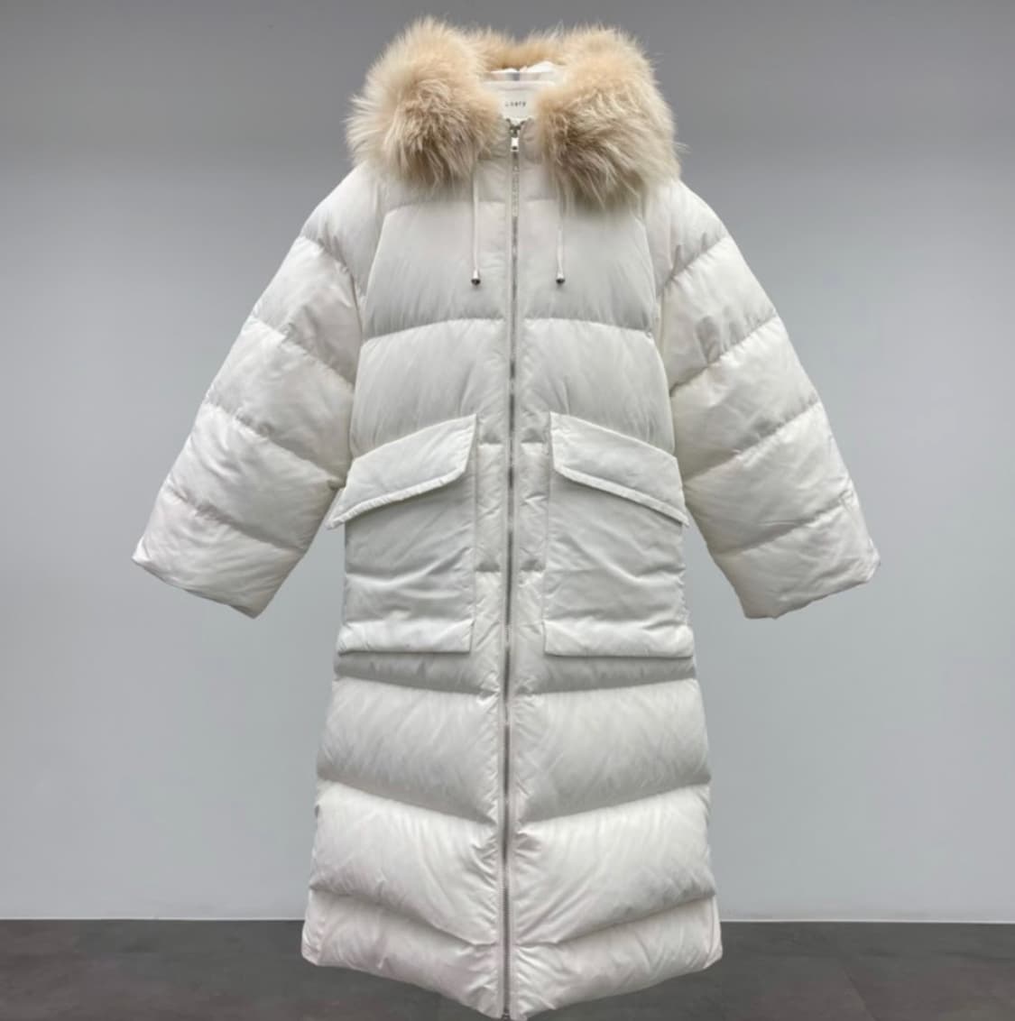 덕다운 100% 오버핏 롱패딩 라운퍼 상품이미지1