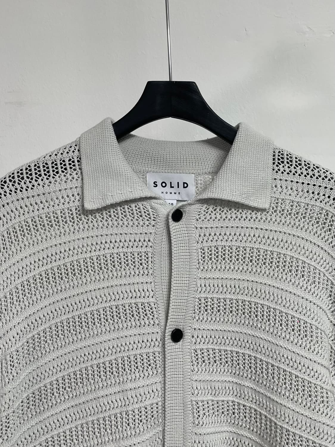 23FW 솔리드옴므 그물 셔츠 가디건 (on.618)   상품이미지2