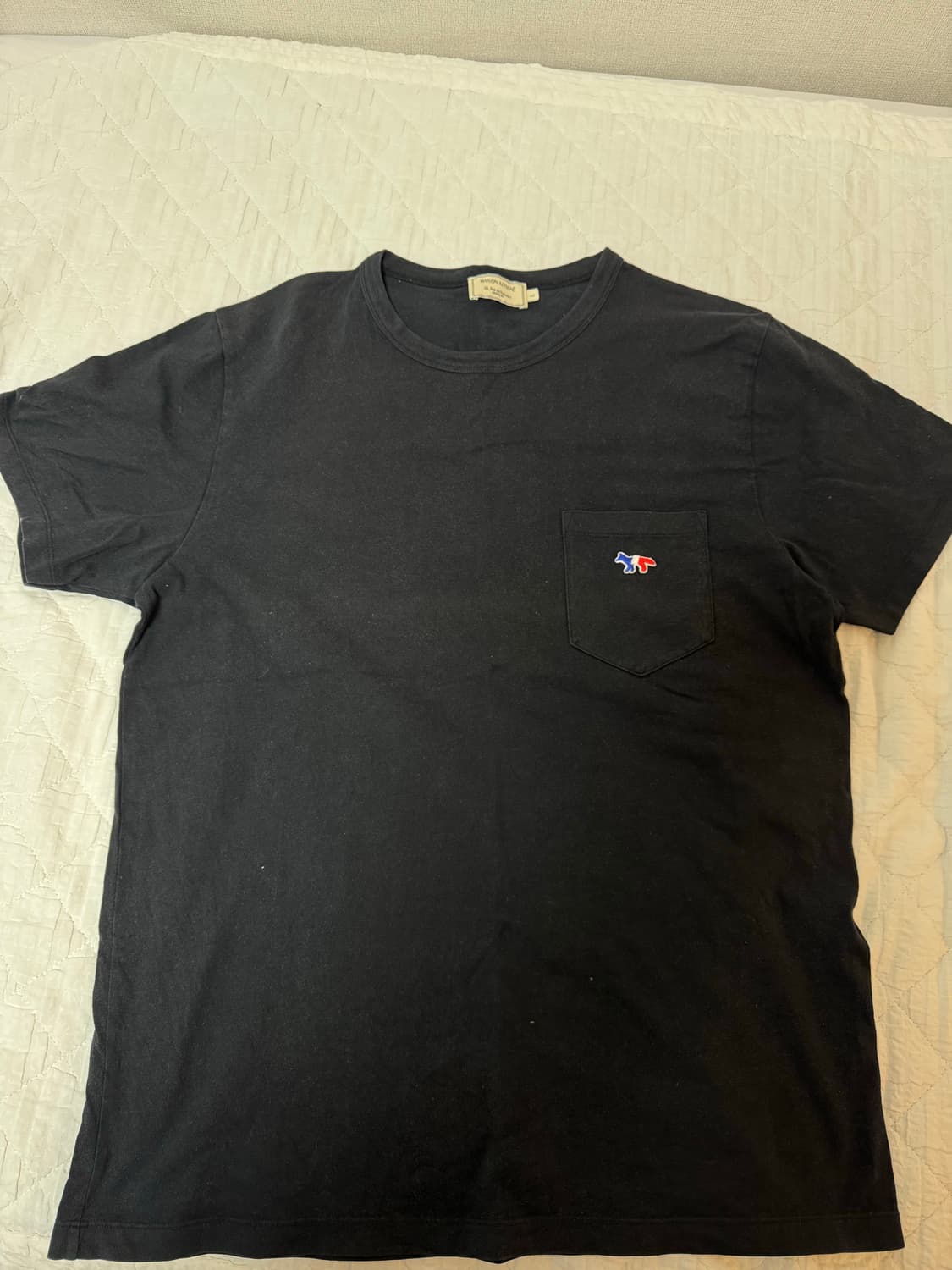 메종키츠네 포켓 반팔 블랙 L 상품이미지1