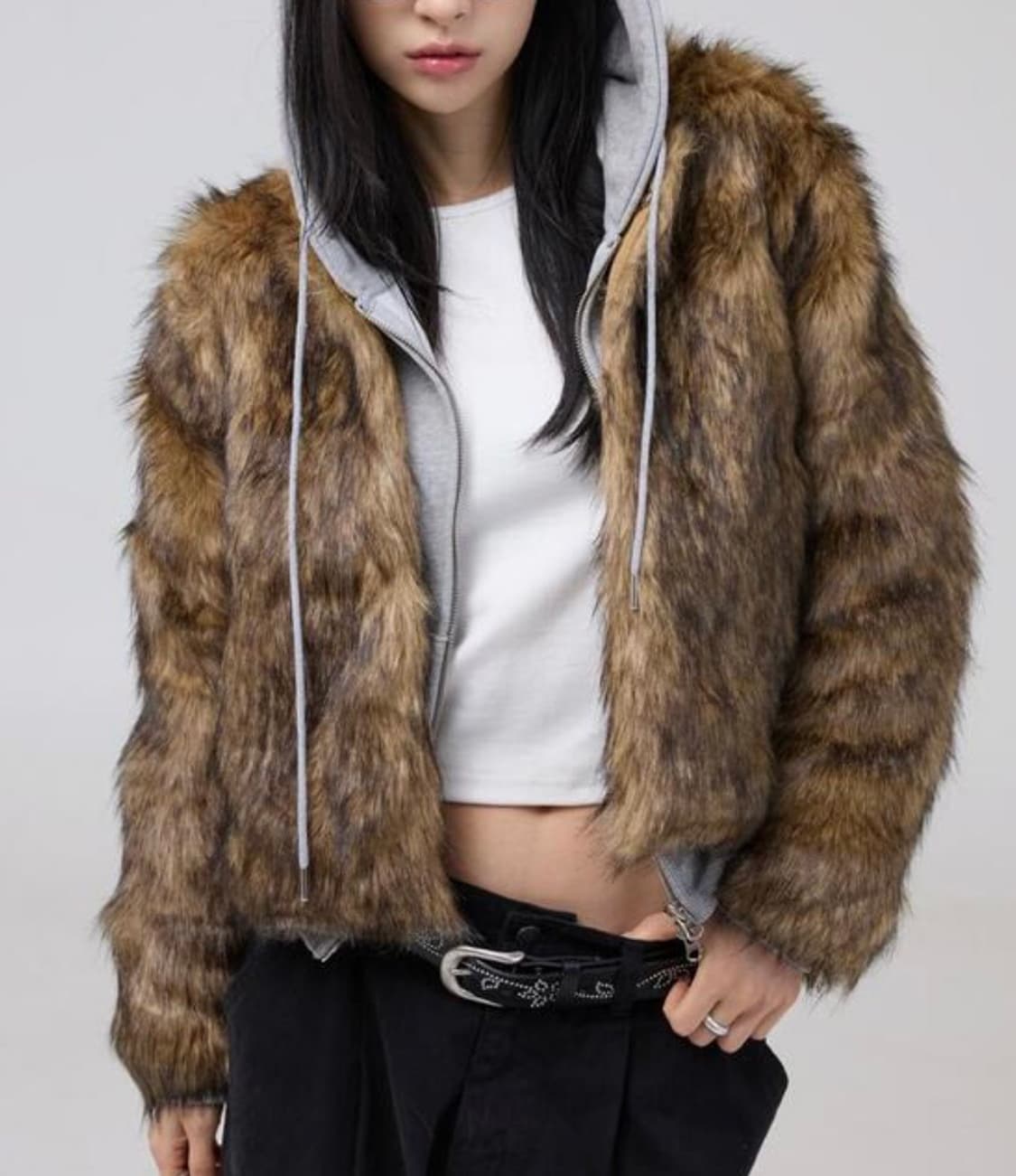 y2k 빈티지 크롭 퍼자켓 상품이미지1