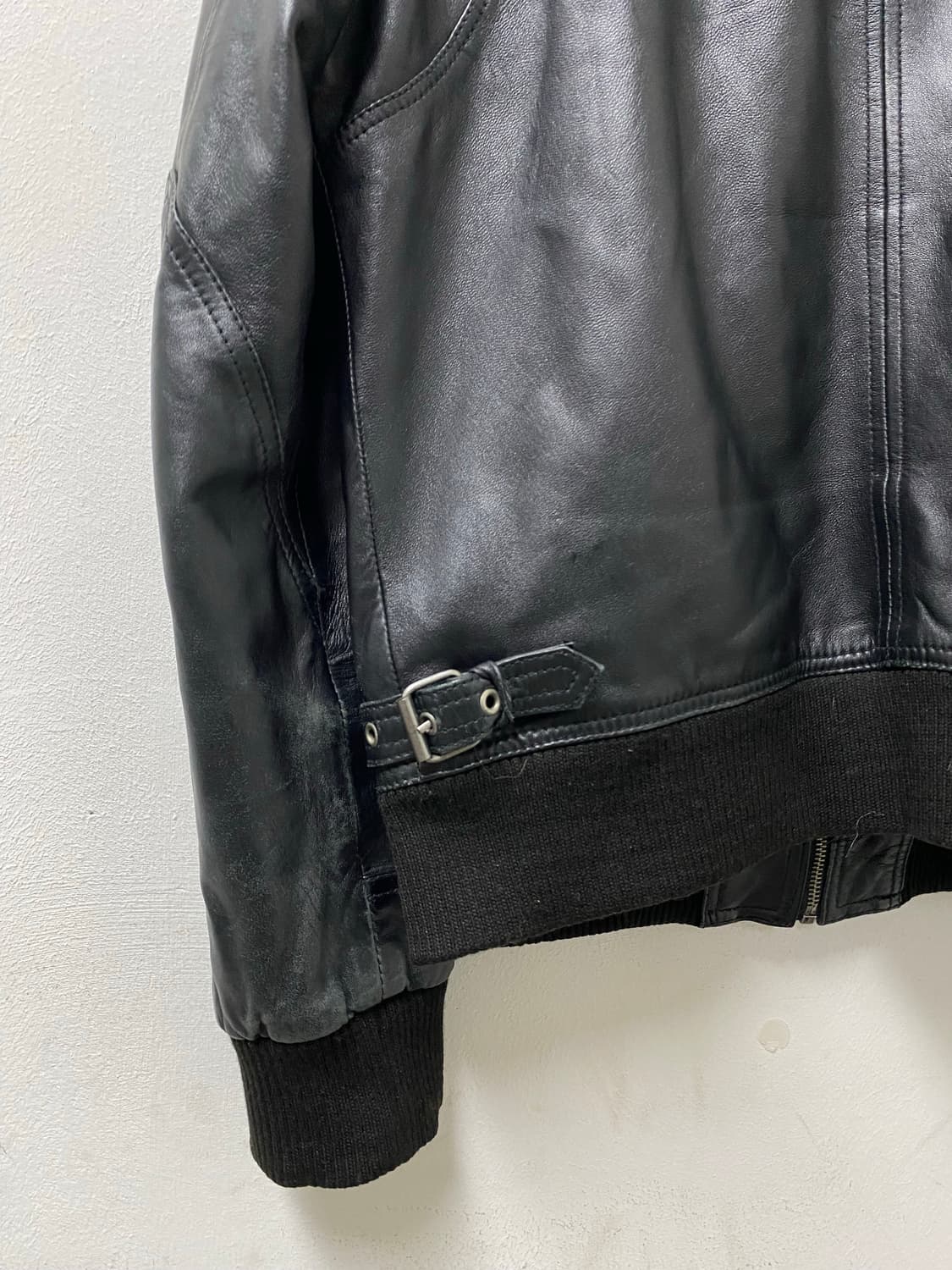 [Zara]Minimal Black Shell Leather Jacket 상품이미지6