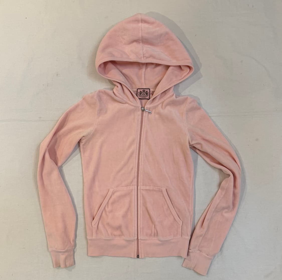 쥬시꾸뛰르 핑크 벨벳 딱붙핏 후드집업 (희귀) 상품이미지3