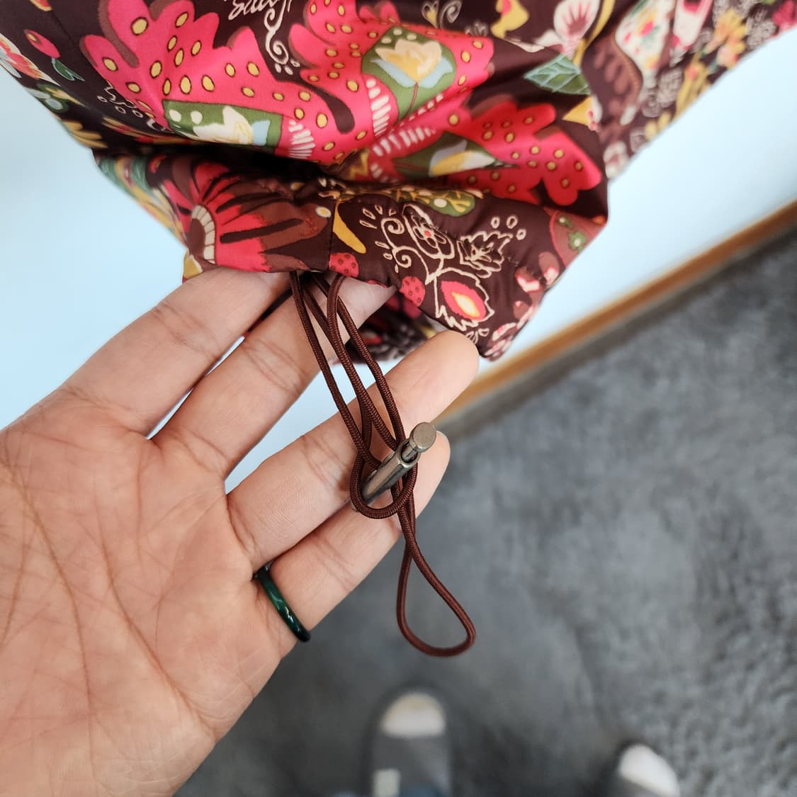 오일릴리 플라워 패턴 바람막이 자켓 상품이미지5