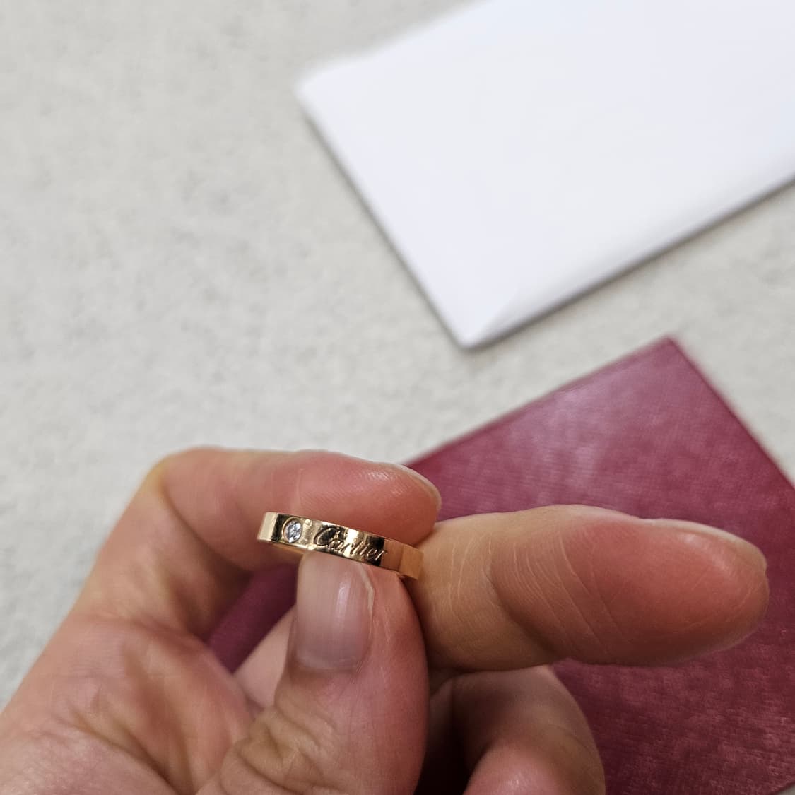 까르띠에 c드링 핑크 골드 18k 49호 3mm 상품이미지3