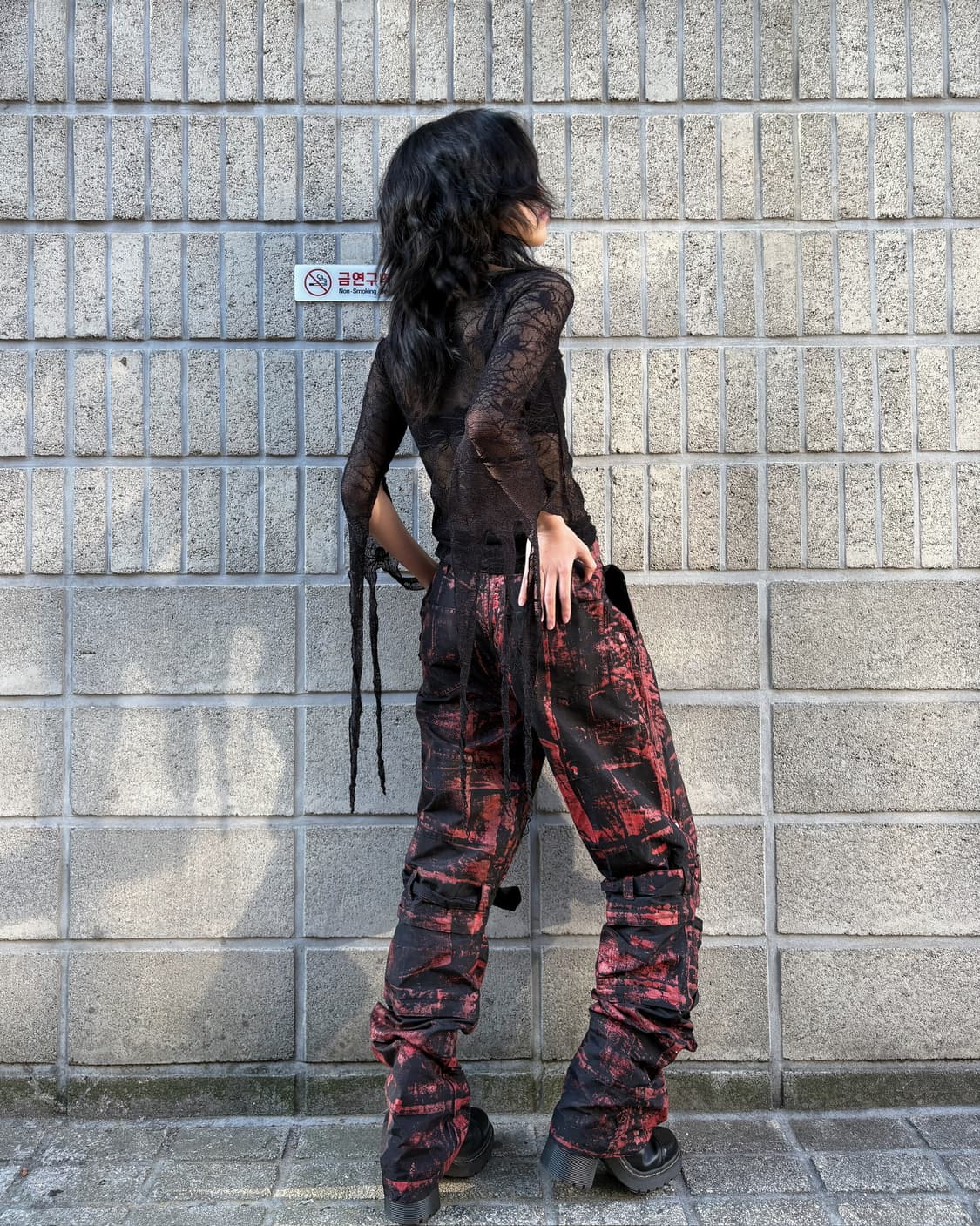 올 페인팅 디테일 레이버 팬츠 상품이미지7