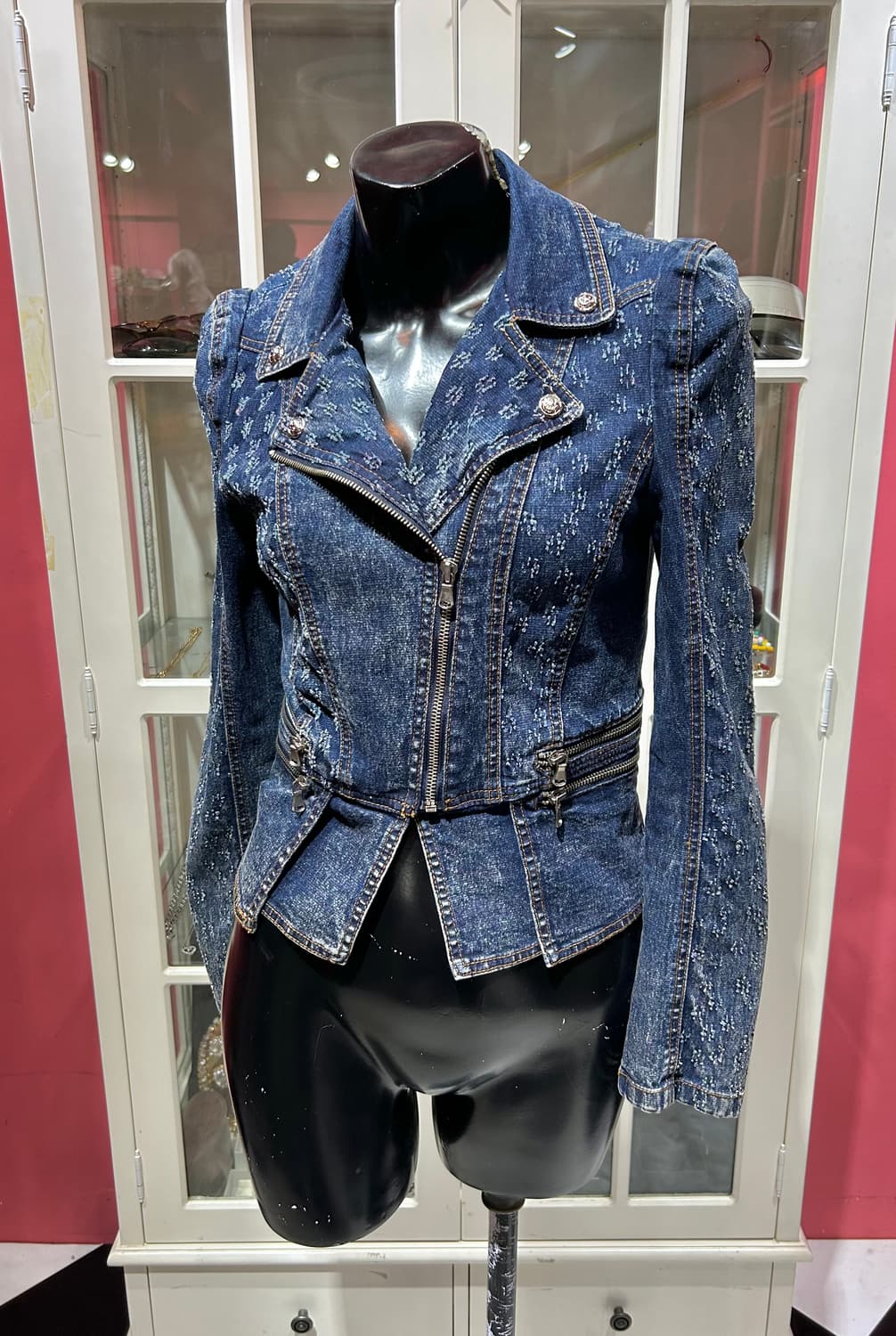egoist denim jacket 에고이스트 데님 라이더 자켓 상품이미지1