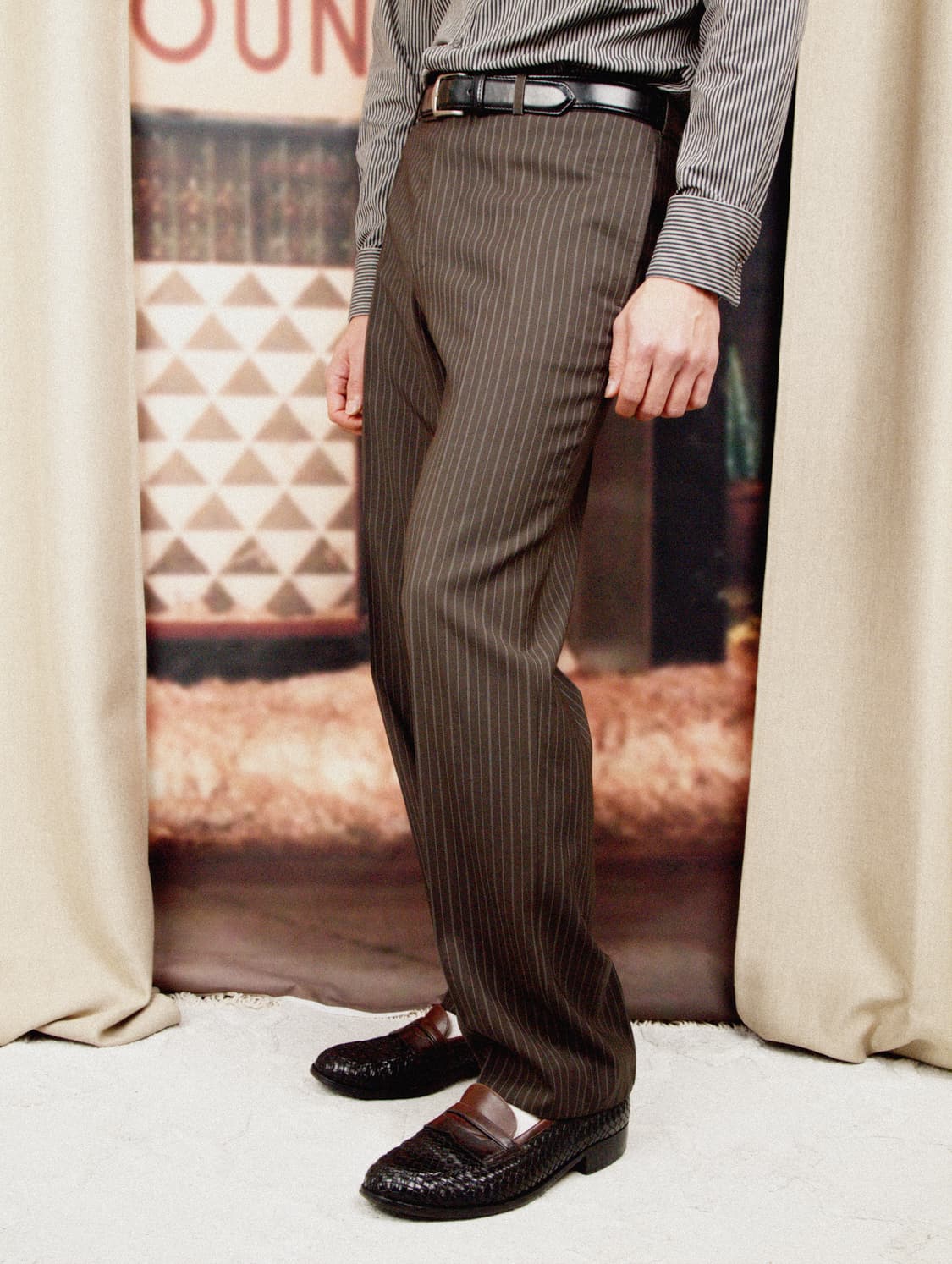 Virgin Wool Stripe Pants 상품이미지1