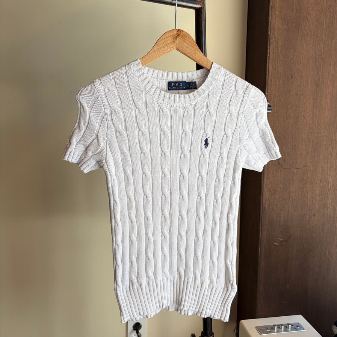 16601 - 폴로 랄프로렌 화이트 케이블 반팔 니트 상품이미지2
