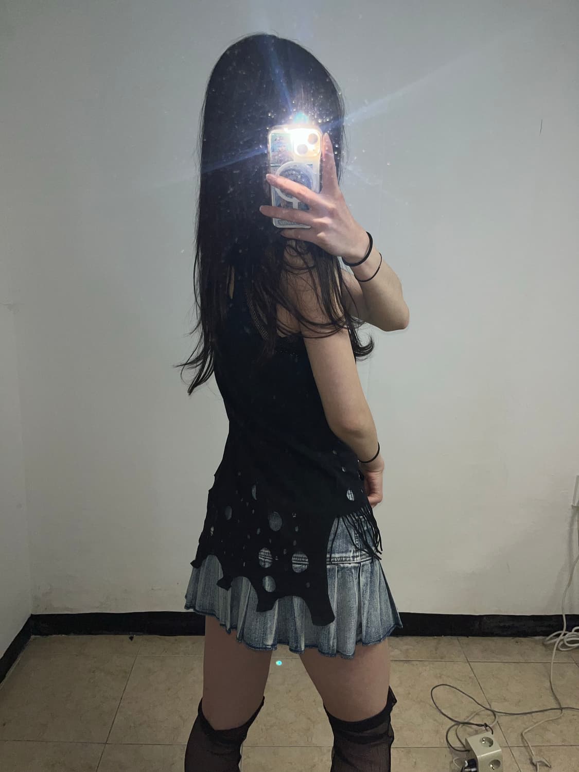 스컬프린팅 스터드 그런지 락펑크 슬리브리스 상품이미지4