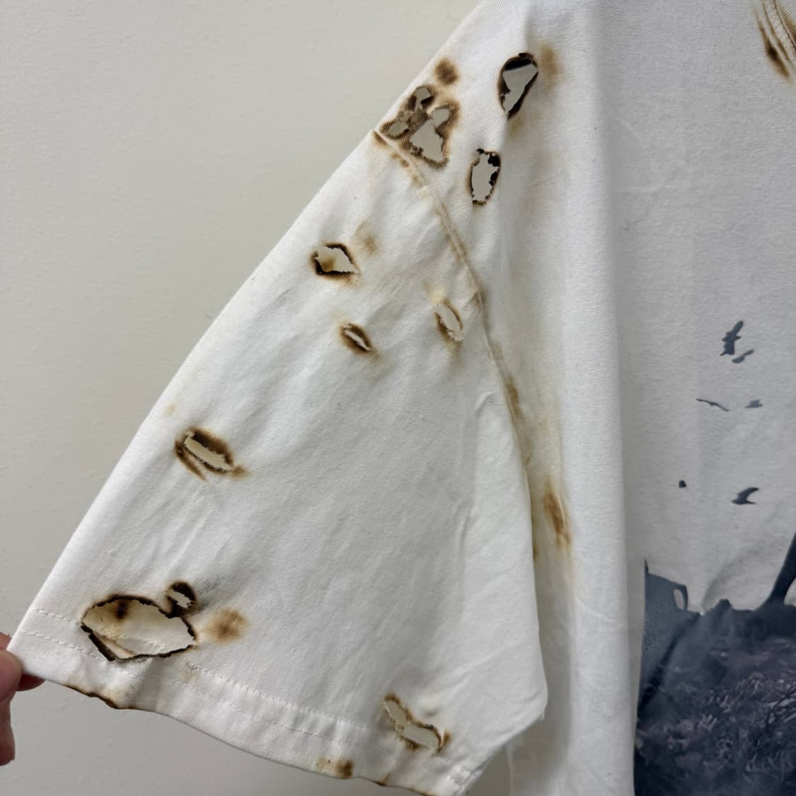 빈티지 디스트로이드 그릴드워싱 티셔츠  상품이미지2