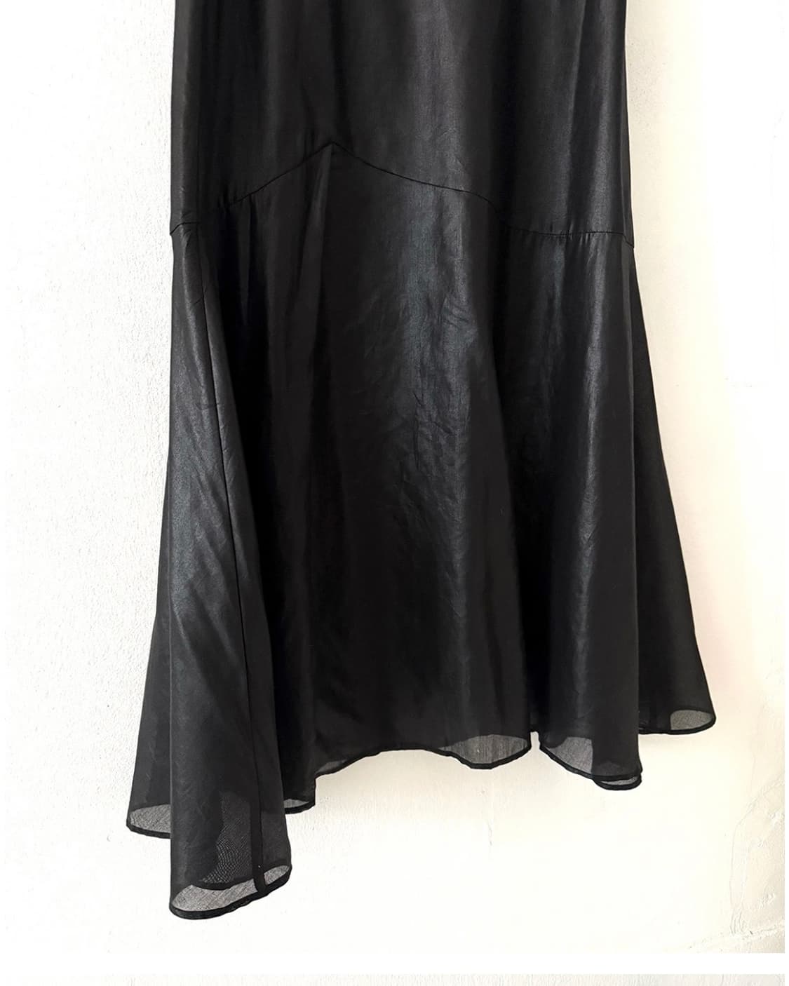 Black Glossy Long Skirt 상품이미지8