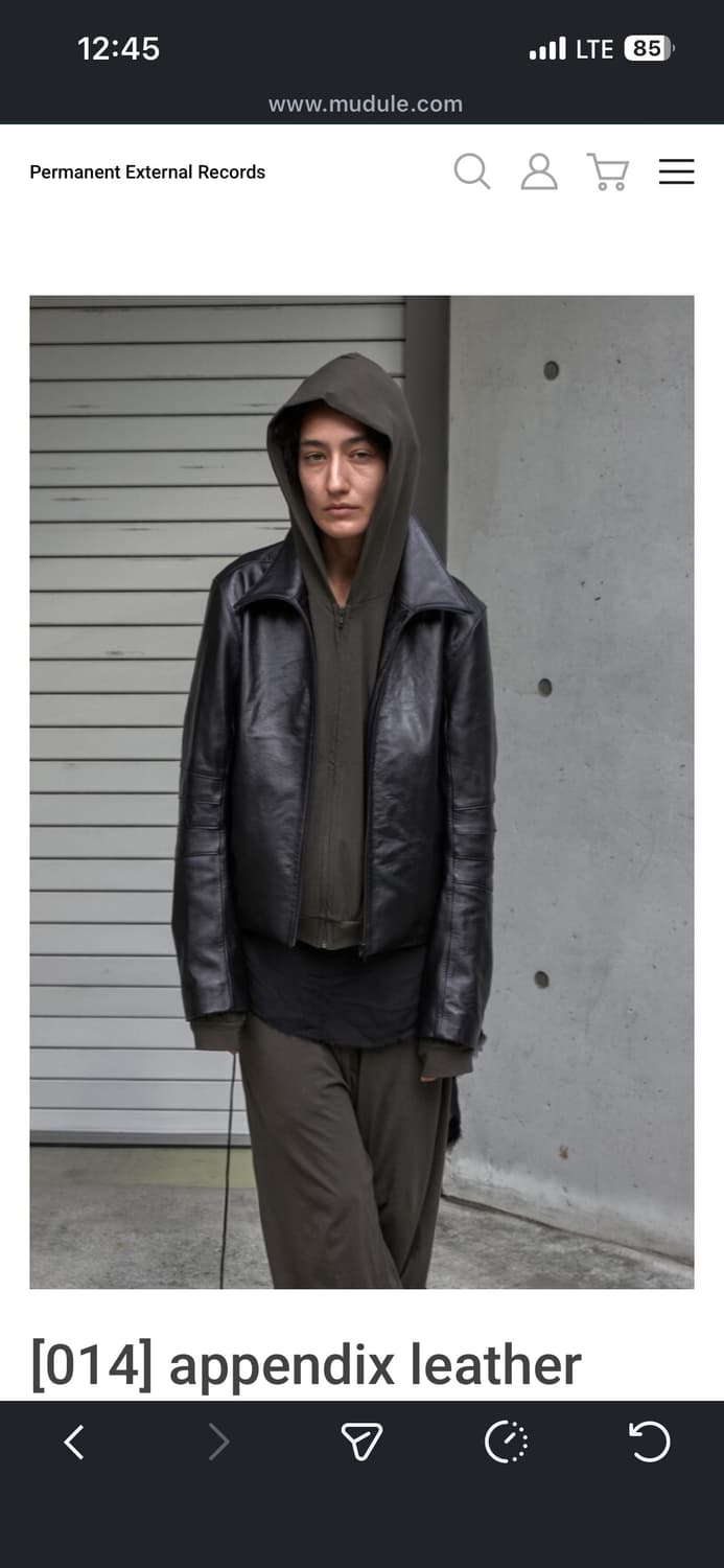 머듈 mudule 레더자켓 블랙 3사이즈 새상품 상품이미지1