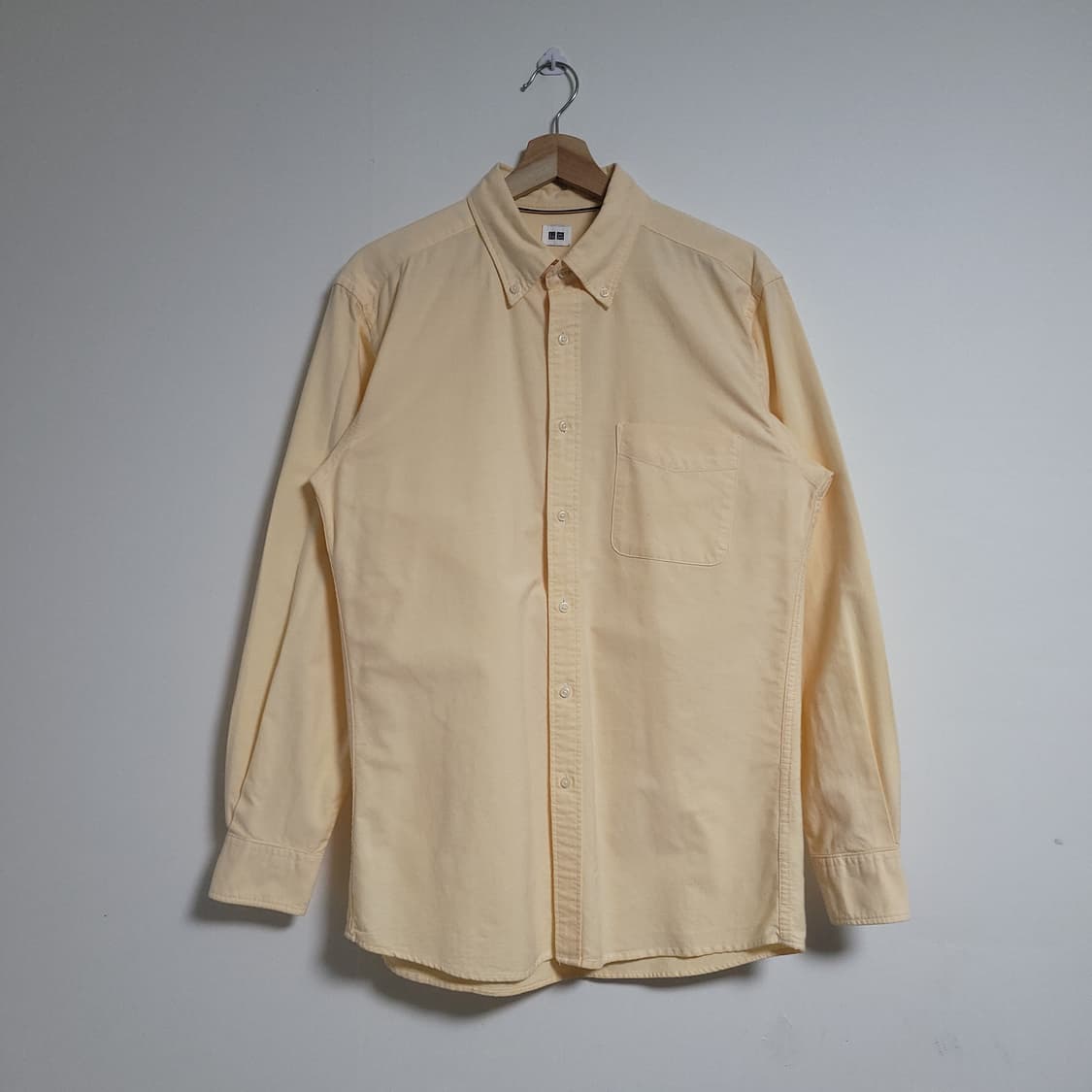 (L) UNIQLO 유니클로 옥스포드 셔츠 옐로우 남방 상품이미지1