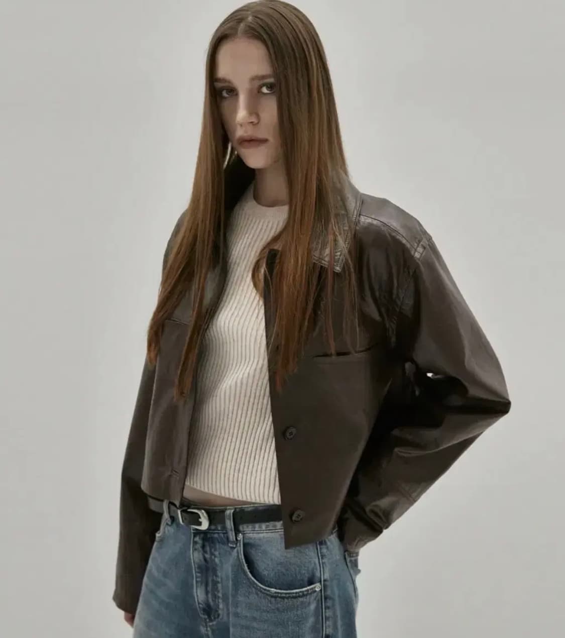 인사일런스 비건 레더 자켓 블랙 상품이미지1