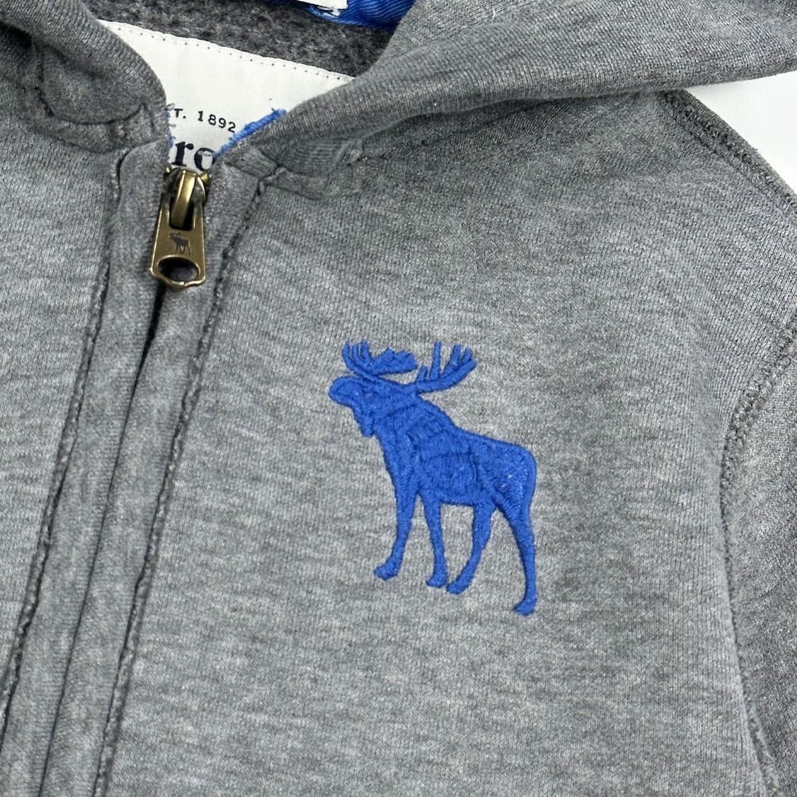 아베크롬비 걸즈 y2k 후드집업 그레이 실측 여성XS 상품이미지3