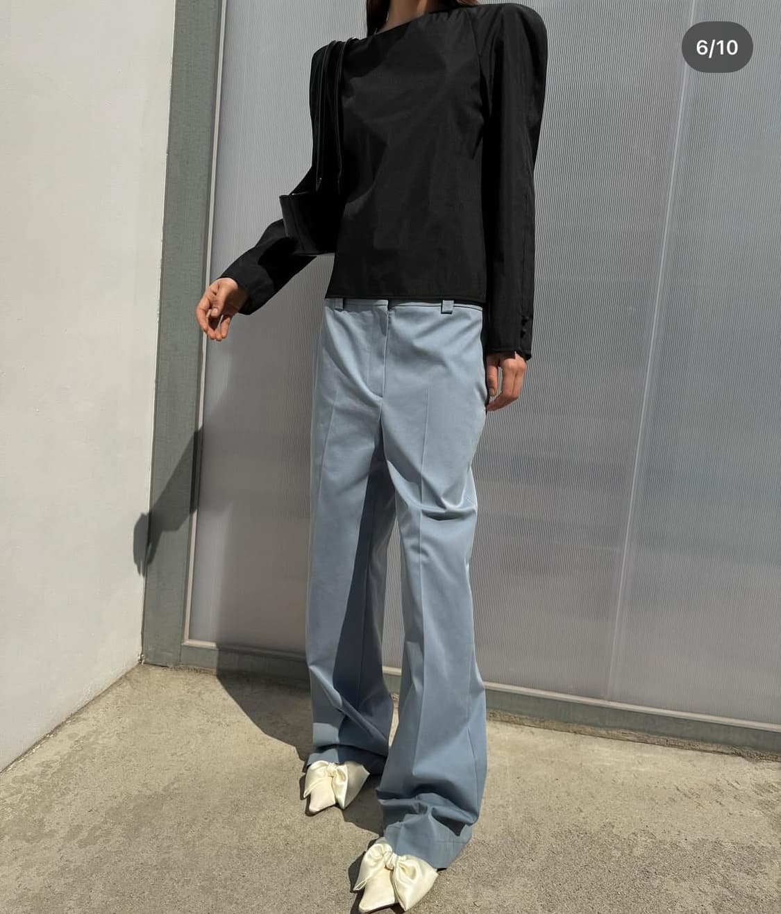 드래곤블루스 볼륨 슬리브 블라우스 상품이미지3