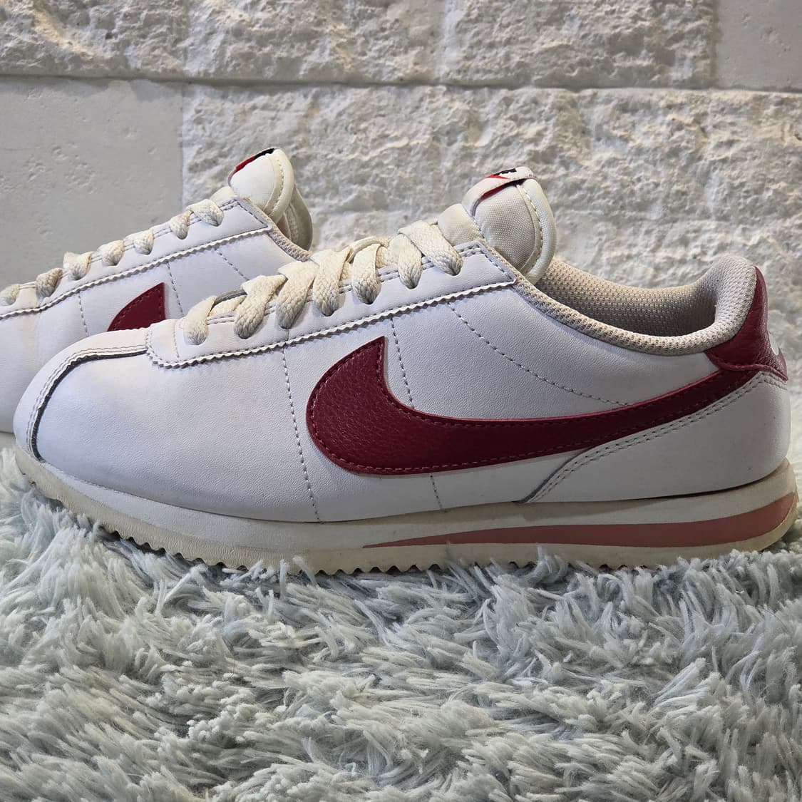 3q-27:나이키 코르테즈 클래식 레드/화이트 (23cm) 상품이미지2