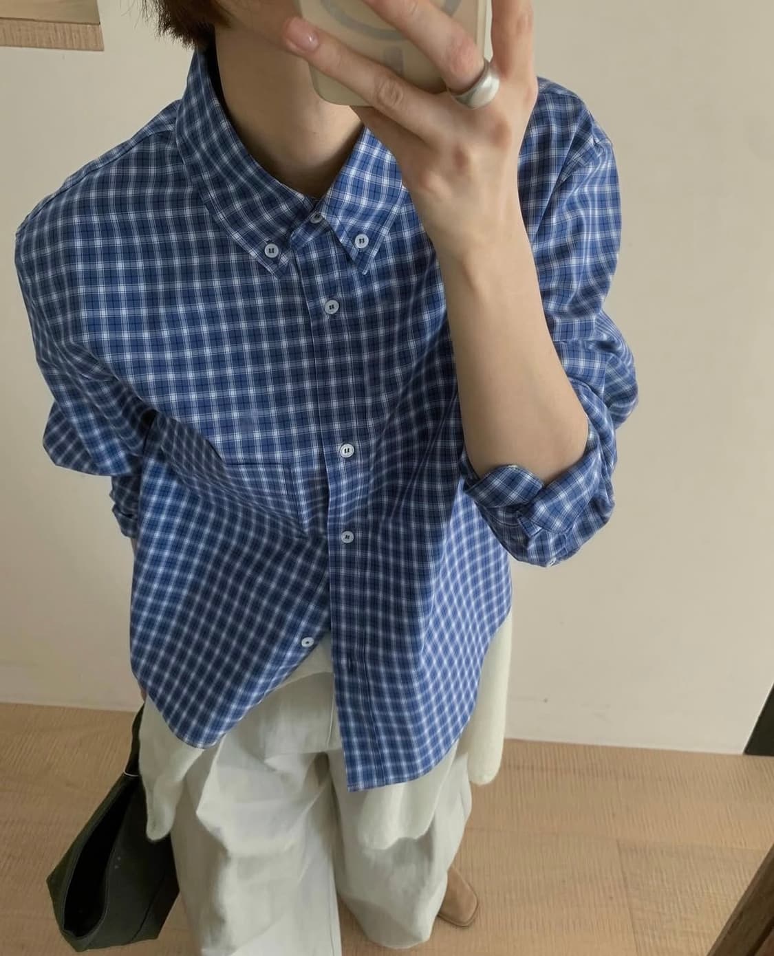 Uniqlo blue check shirts 상품이미지3