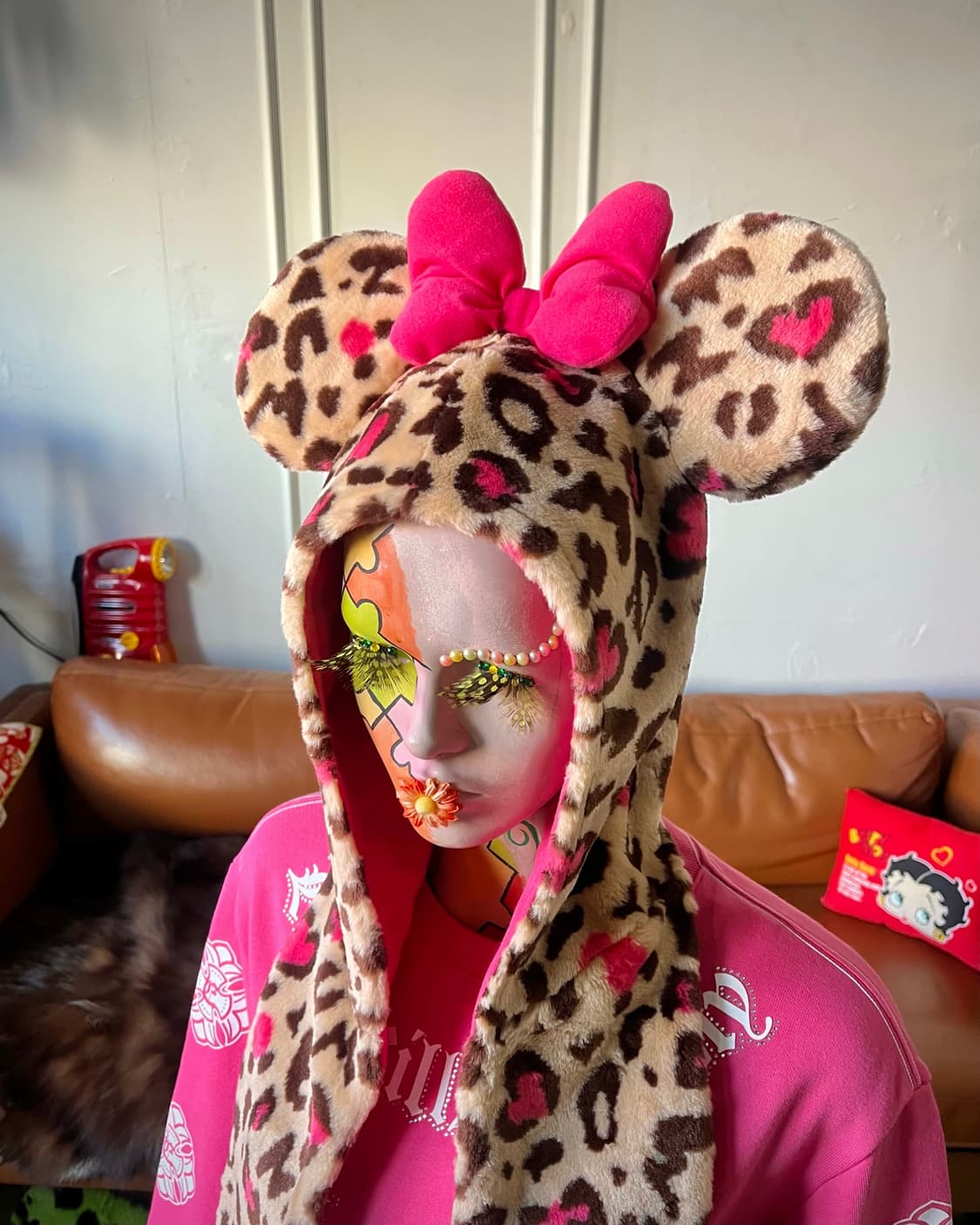 TOKTO DISNEY RESORT Leopard Ear-Flap Hat 상품이미지2