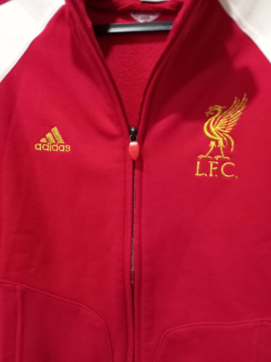 아디다스 리버풀 빨흰 레드 트랙탑 저지 져지집업 95/M 상품이미지3