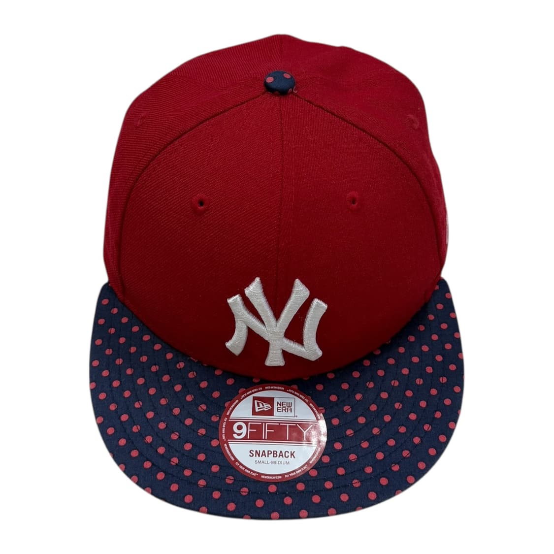 뉴에라 빈티지 도트 땡땡이 스냅백 모자 레드 상품이미지1