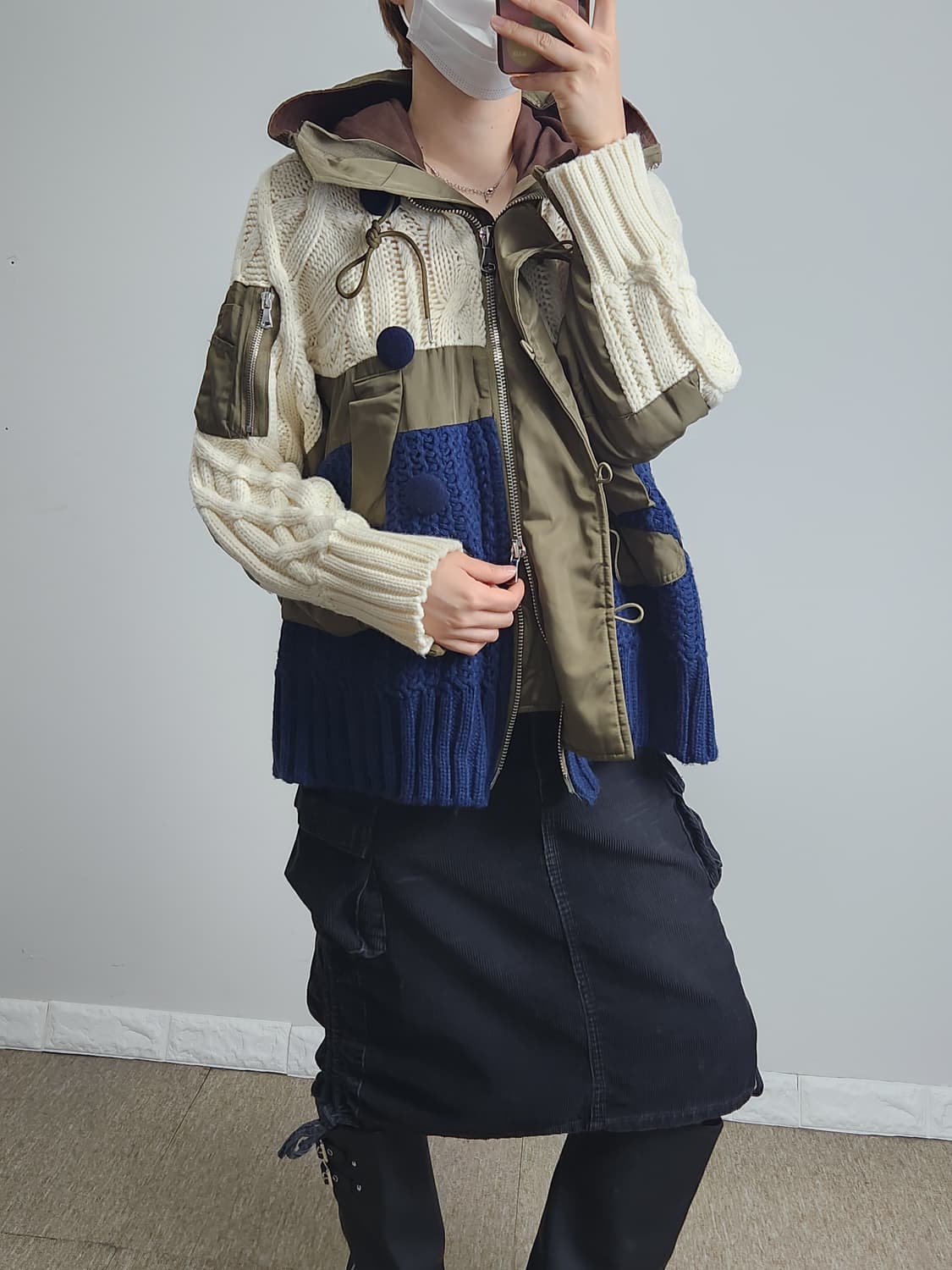 스웨터 야상 후드 점퍼 상품이미지2