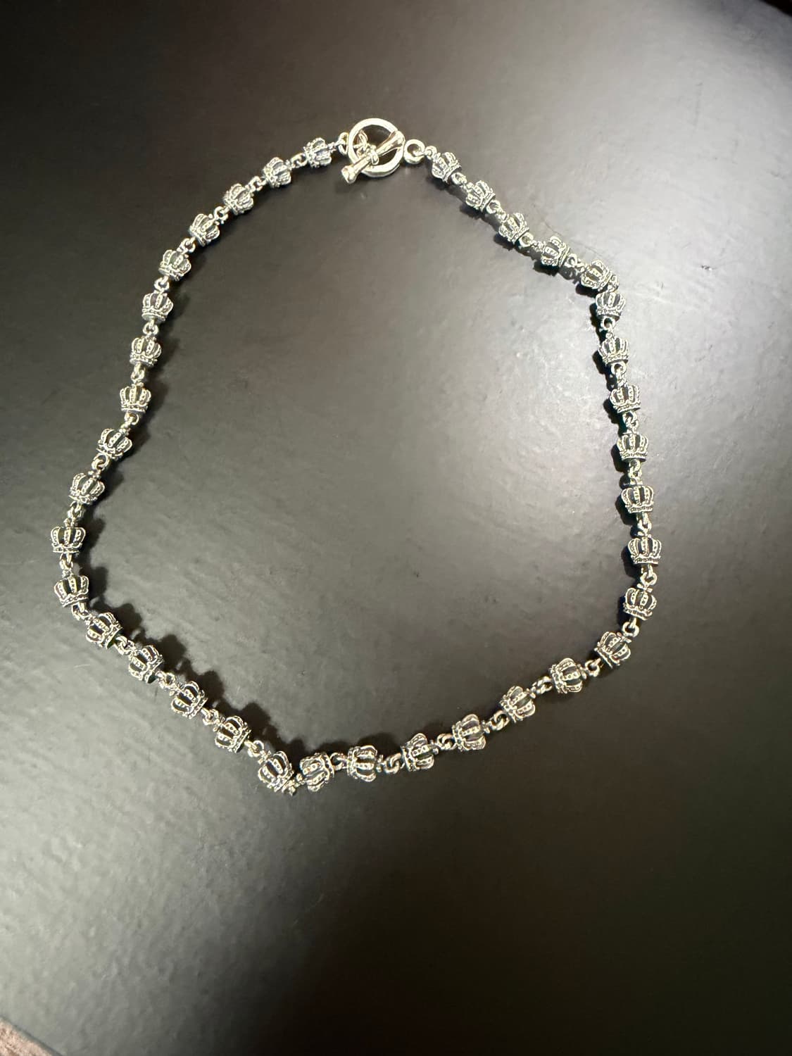 925 silver 제작 크롬 왕관 스타일 목걸이 길이 42cm 상품이미지1