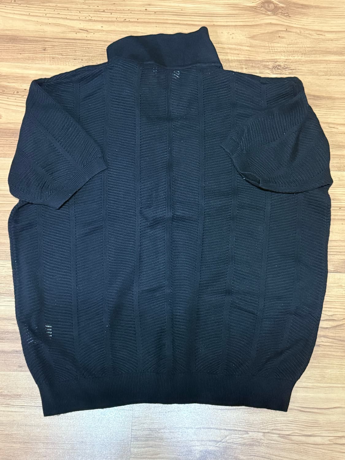 블랙 니트 반팔가디건 상품이미지2