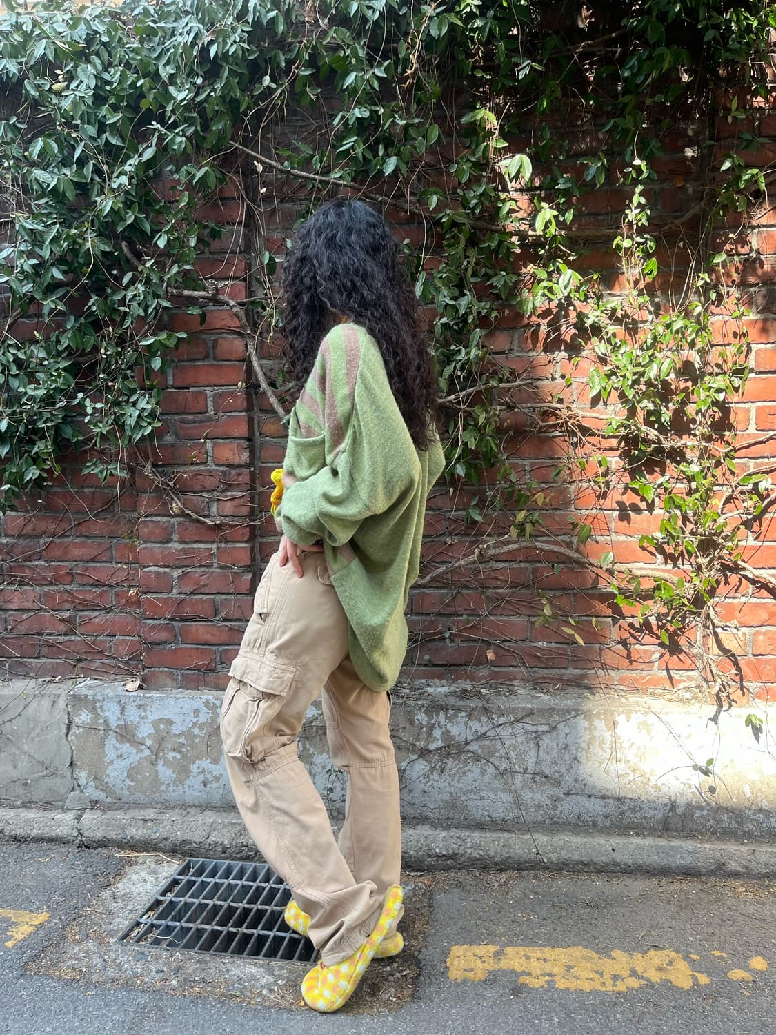 빈티지 베이지 카고 와이드 팬츠 상품이미지4