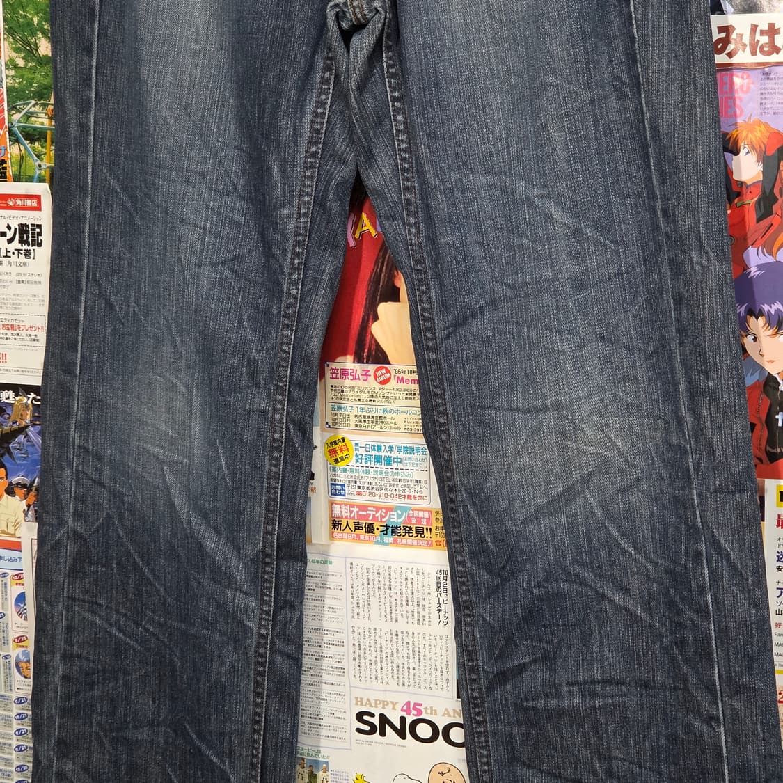 빈티지 중청 워싱 데님 팬츠 상품이미지7