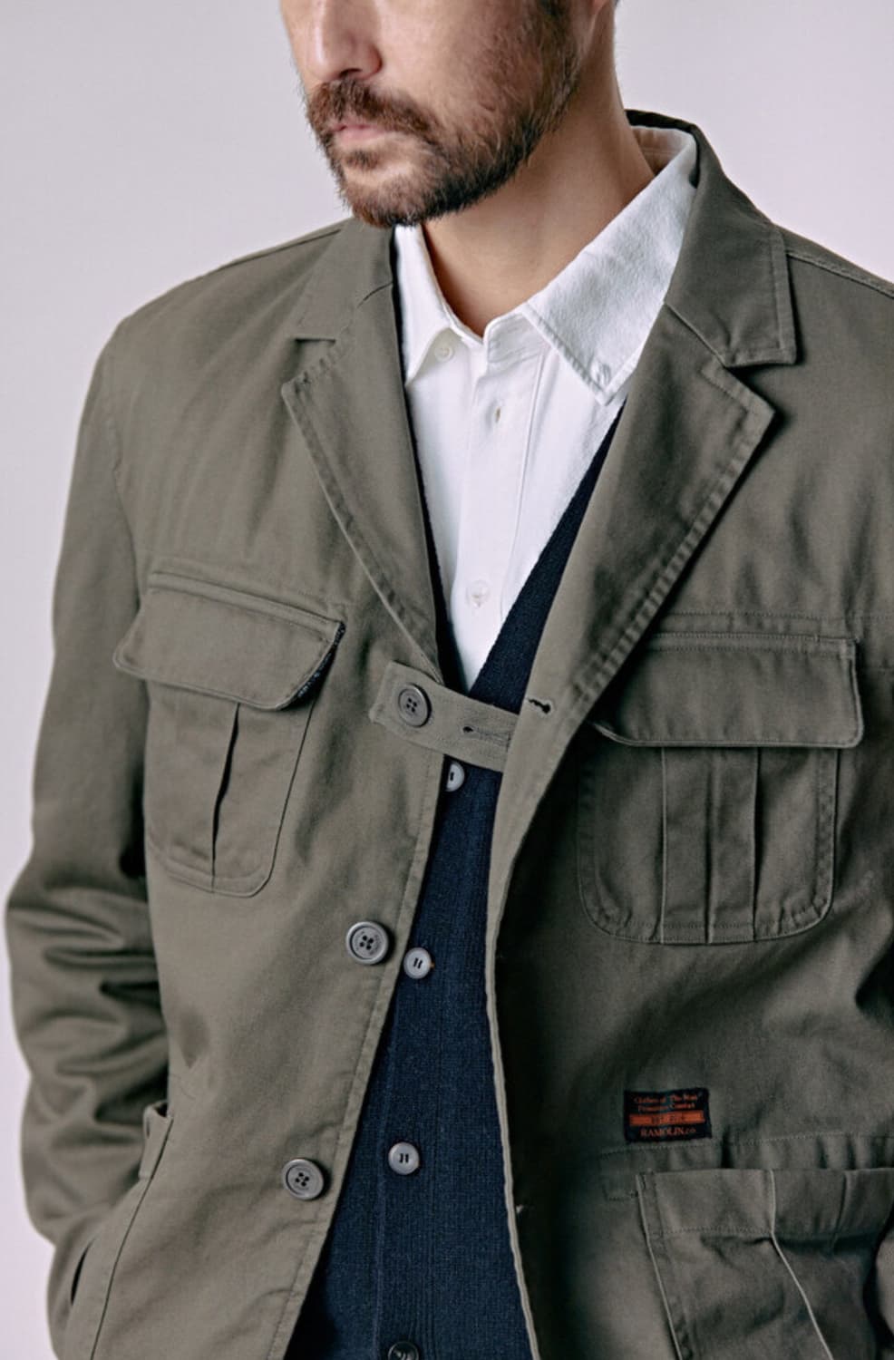 라모랭 밀리터리 퍼티그 자켓 카키 상품이미지9