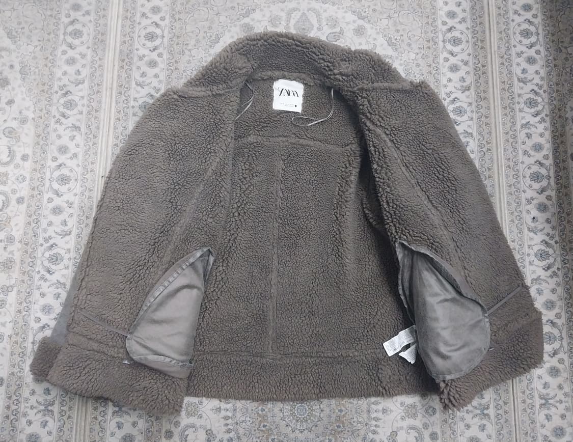 자라 무스탕 자켓 그레이 S(크게나옴) 상품이미지3