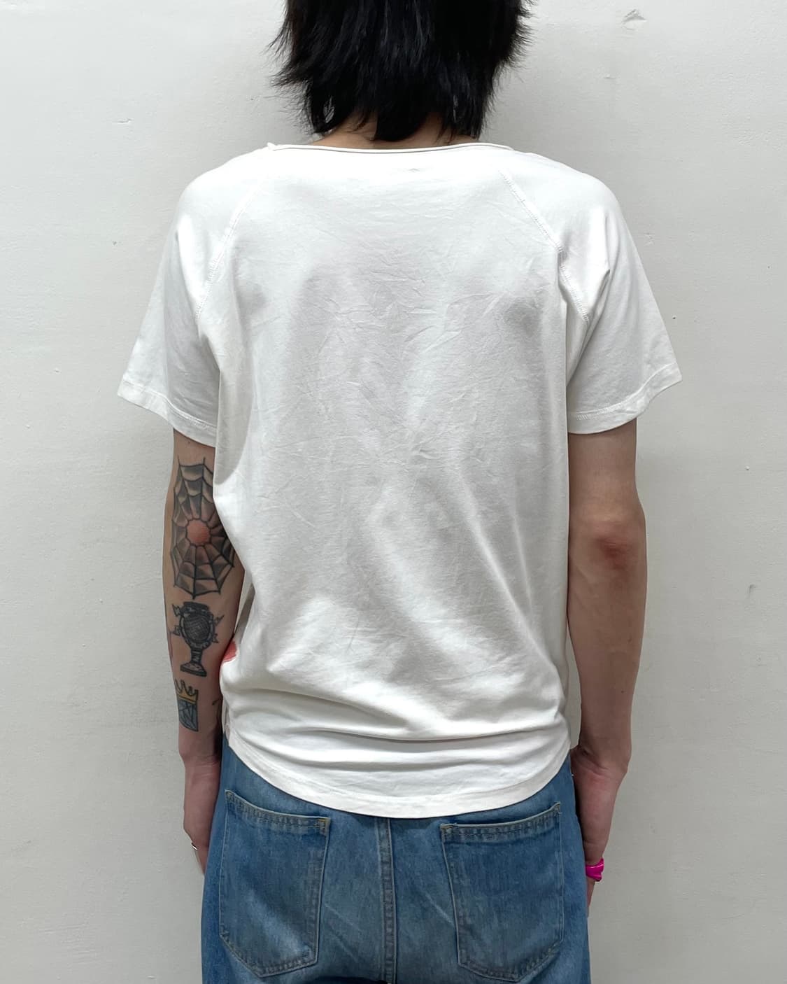 American flag washing white T-shirt  상품이미지2