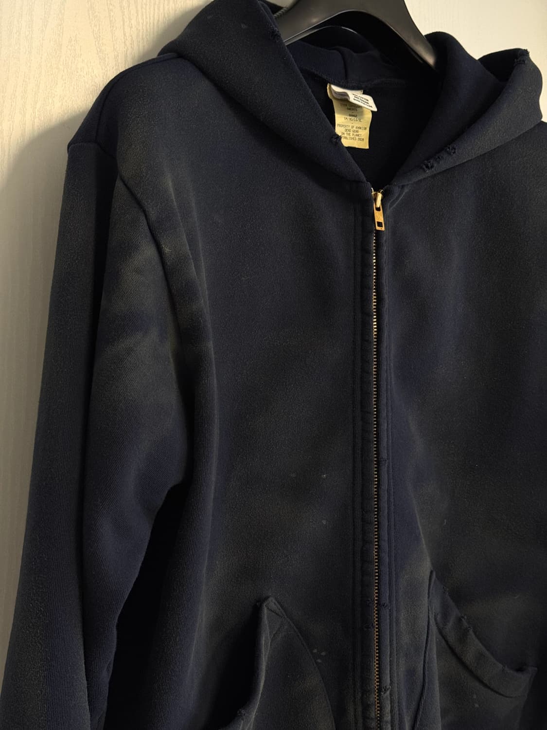 [M] 카키스 스테인 풀 집 후디 상품이미지2