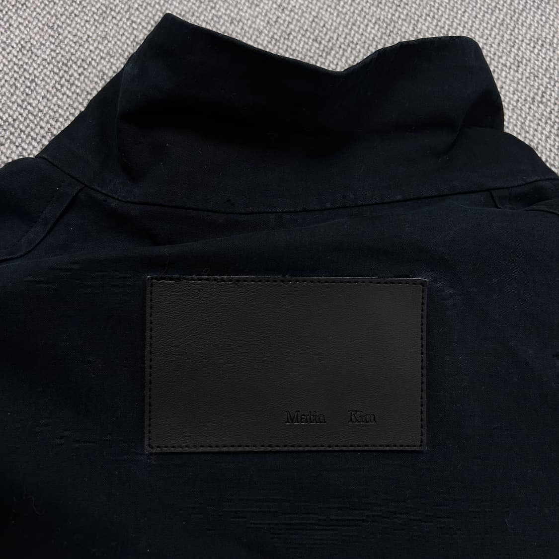 마뗑킴 블랙 스펠로고 블루종 자켓(F) 상품이미지8