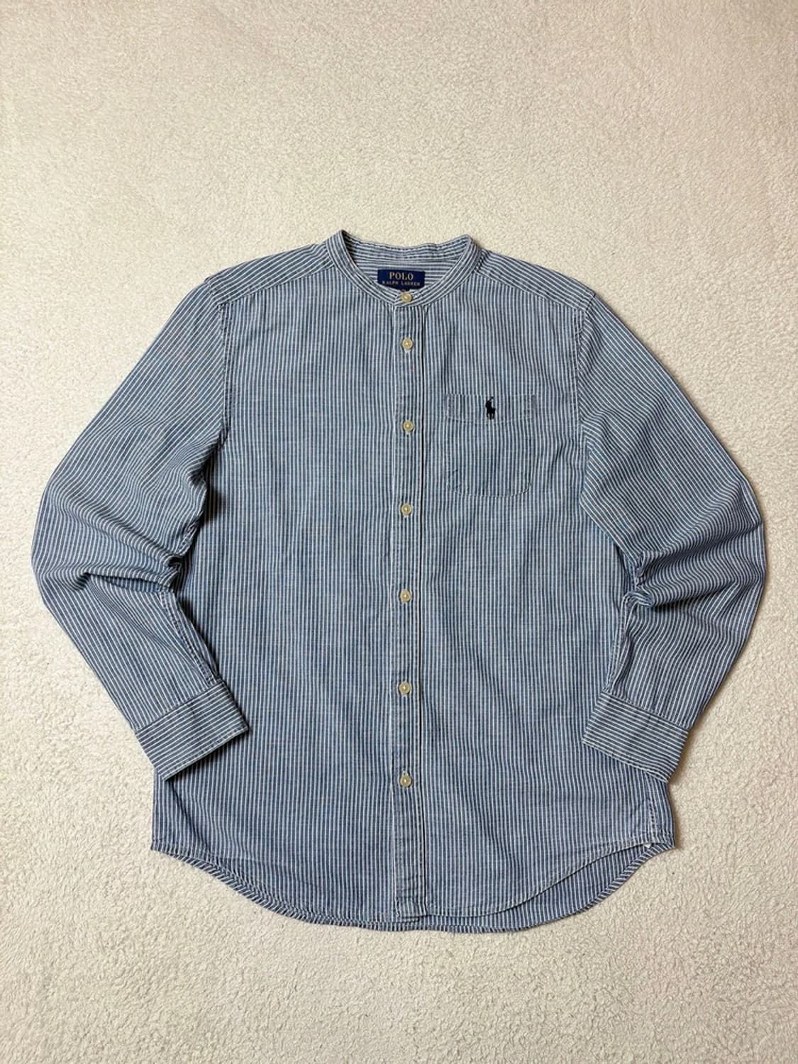 폴로 랄프로렌 00's 헨리넥 스트라이프 셔츠 PN6565 상품이미지1