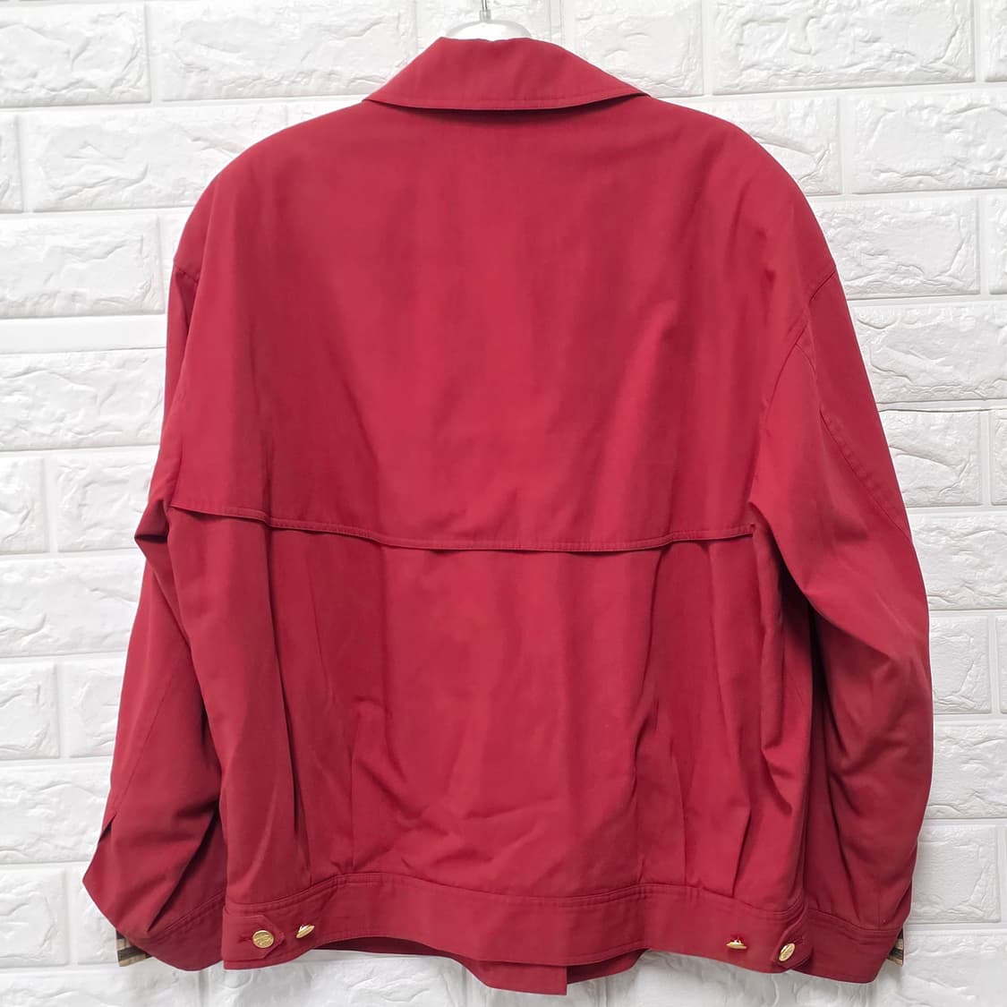 택포) 버버리 레드 블루종 자켓 L 상품이미지4