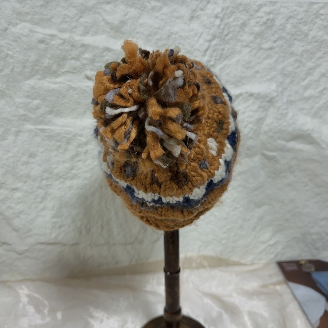 빈티지 핸드메이드 뜨개질 코위찬 비니 모자 상품이미지3