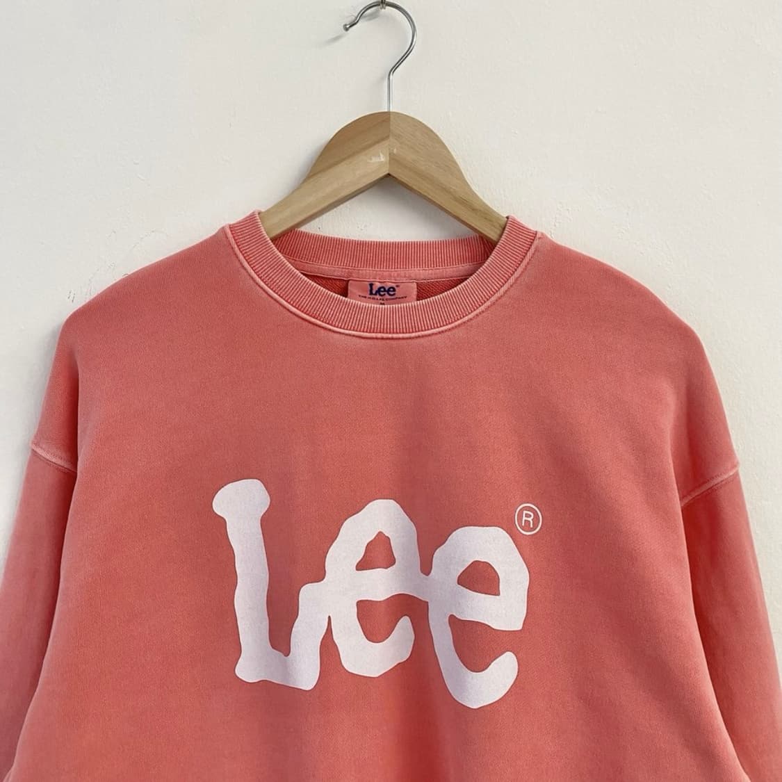 M] LEE 리 피그먼크 핑크 맨투맨 상품이미지3